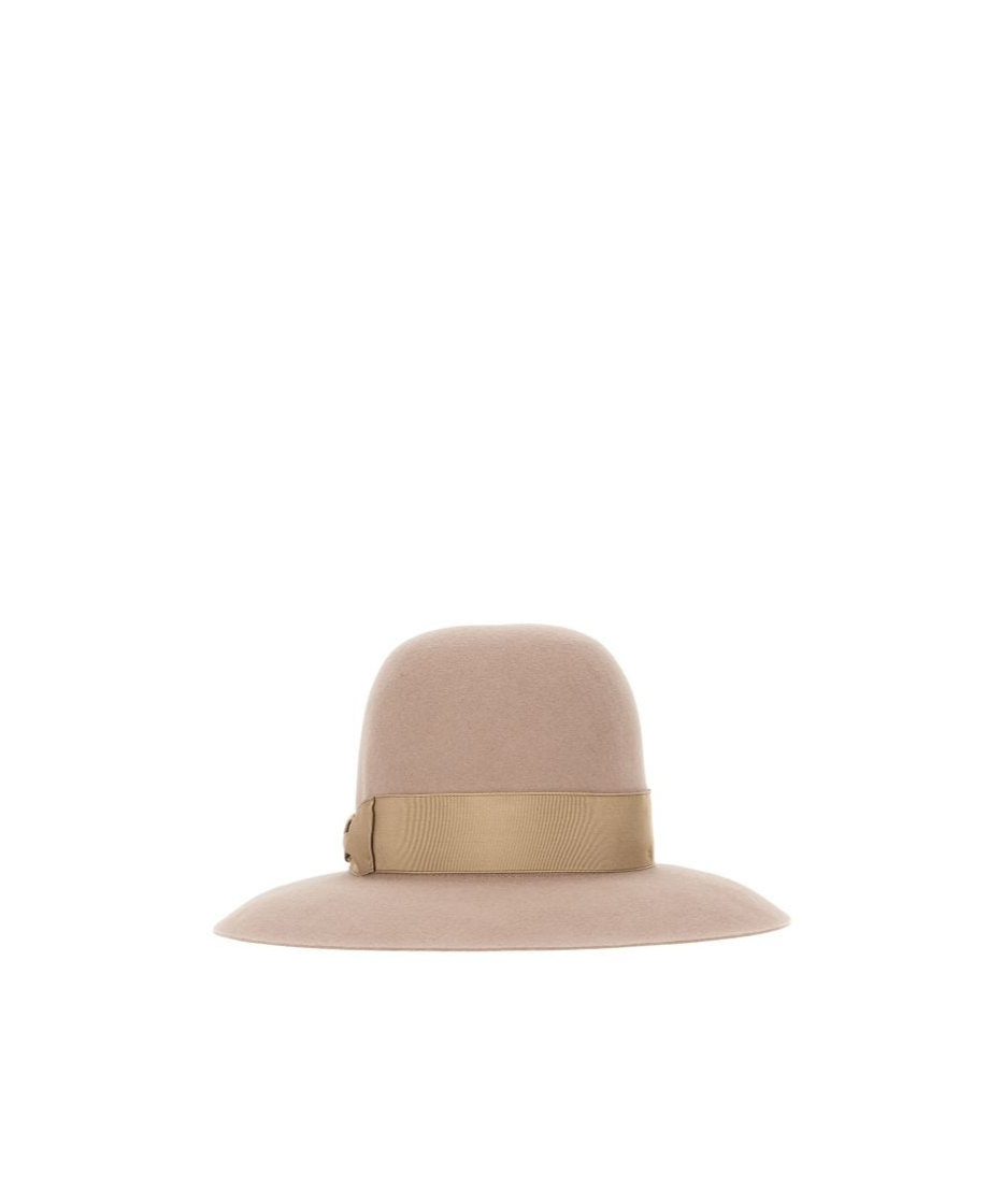 Borsalino Bow Decoration Hat In Nude
