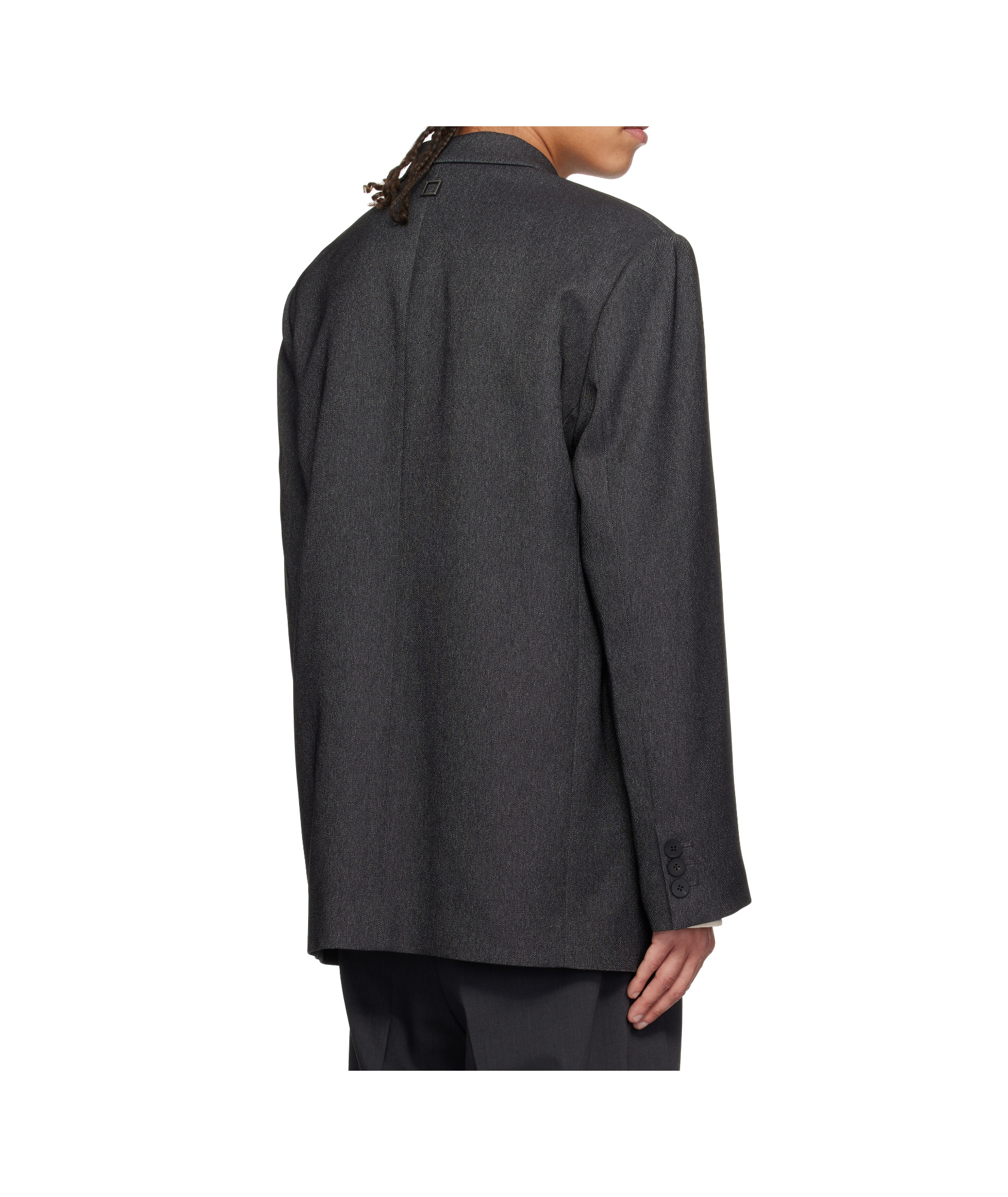 Wooyoungmi Lapel Long-sleeved Suit Jacket In Black