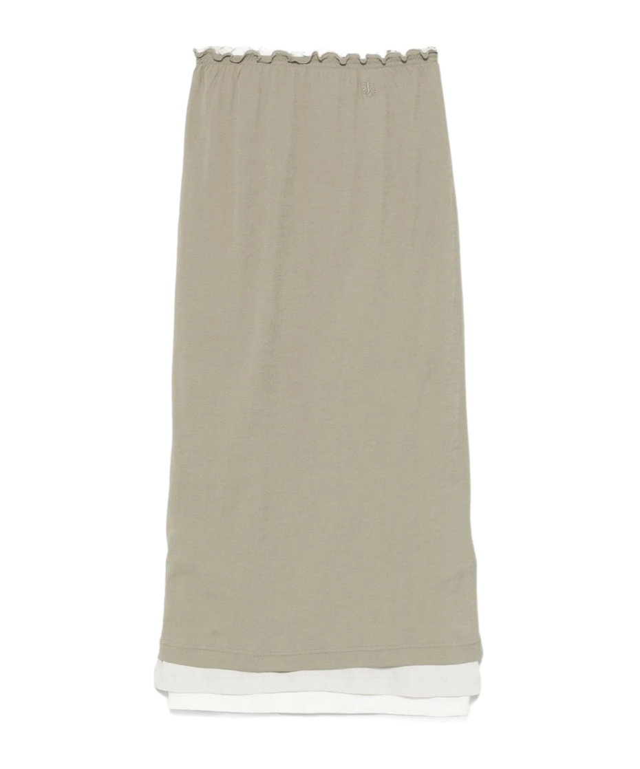 Jil Sander Elastic Waist Skirt In Nude
