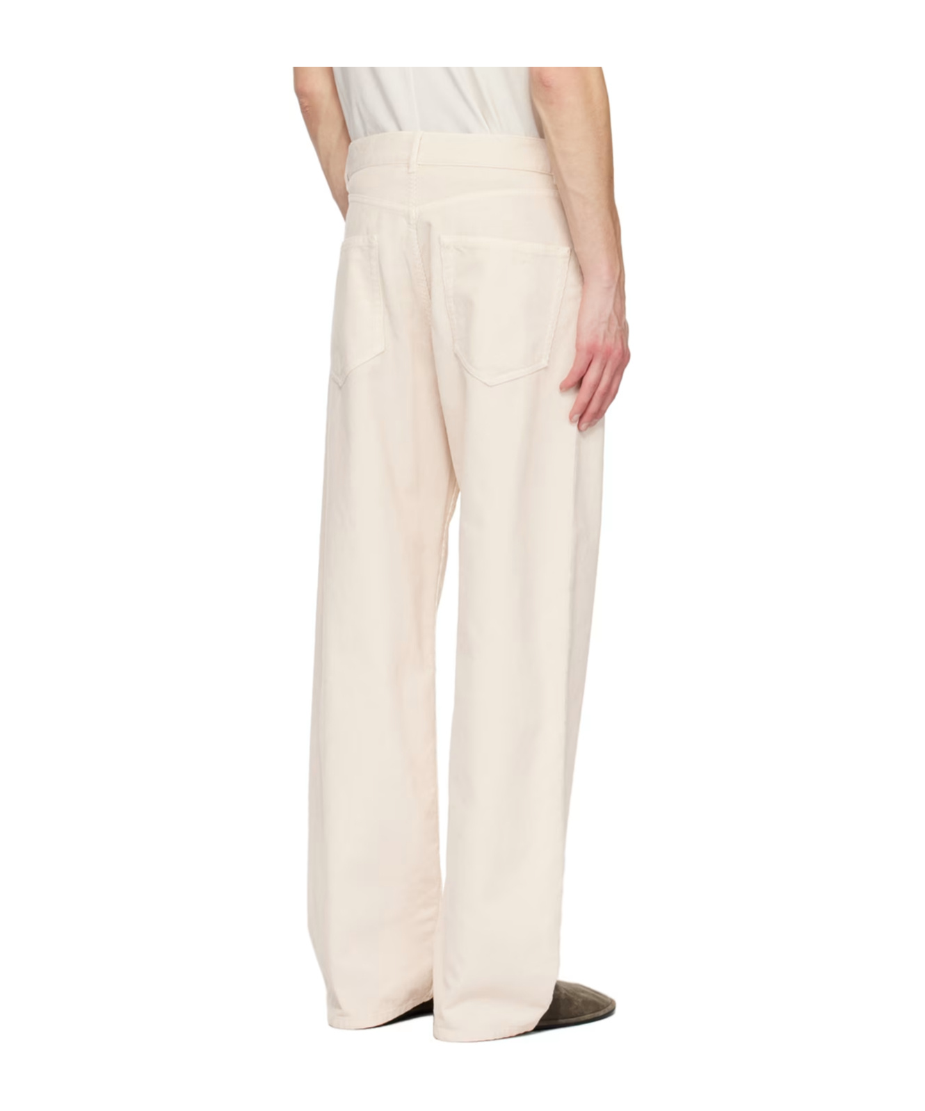 Shop The Row Ross Belt Ring Casual Pants In White