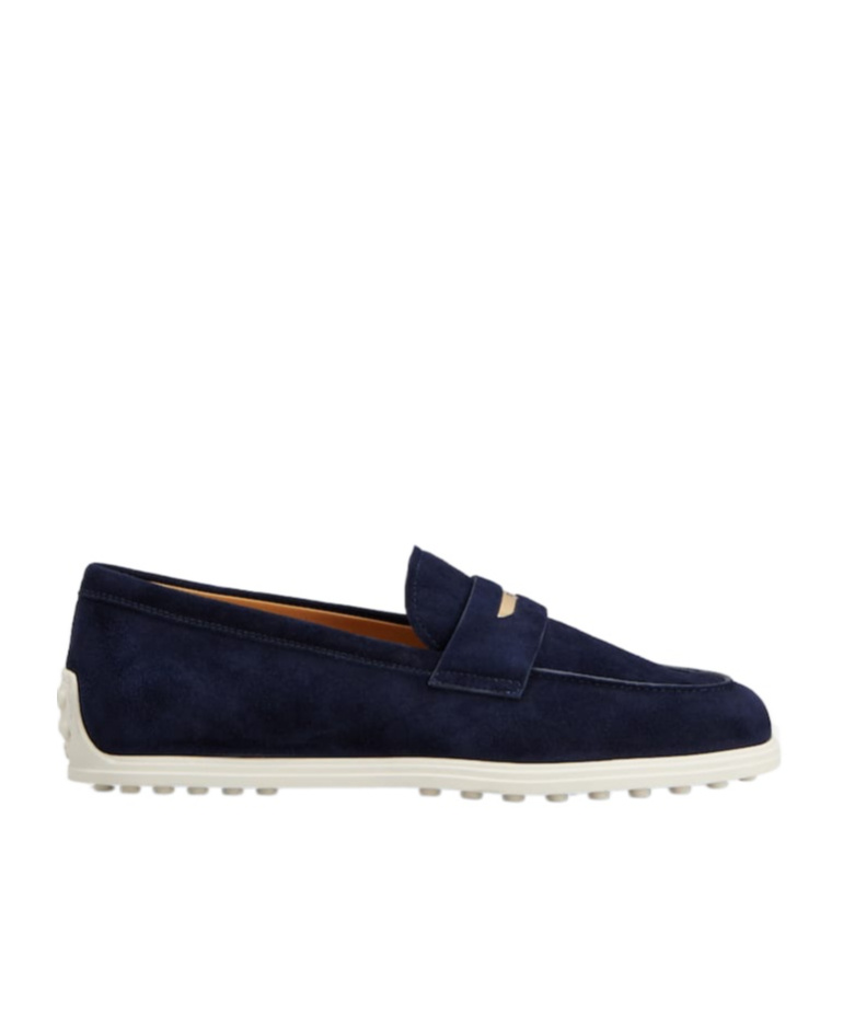 Tod's Round Head Loafer Shoes In Black