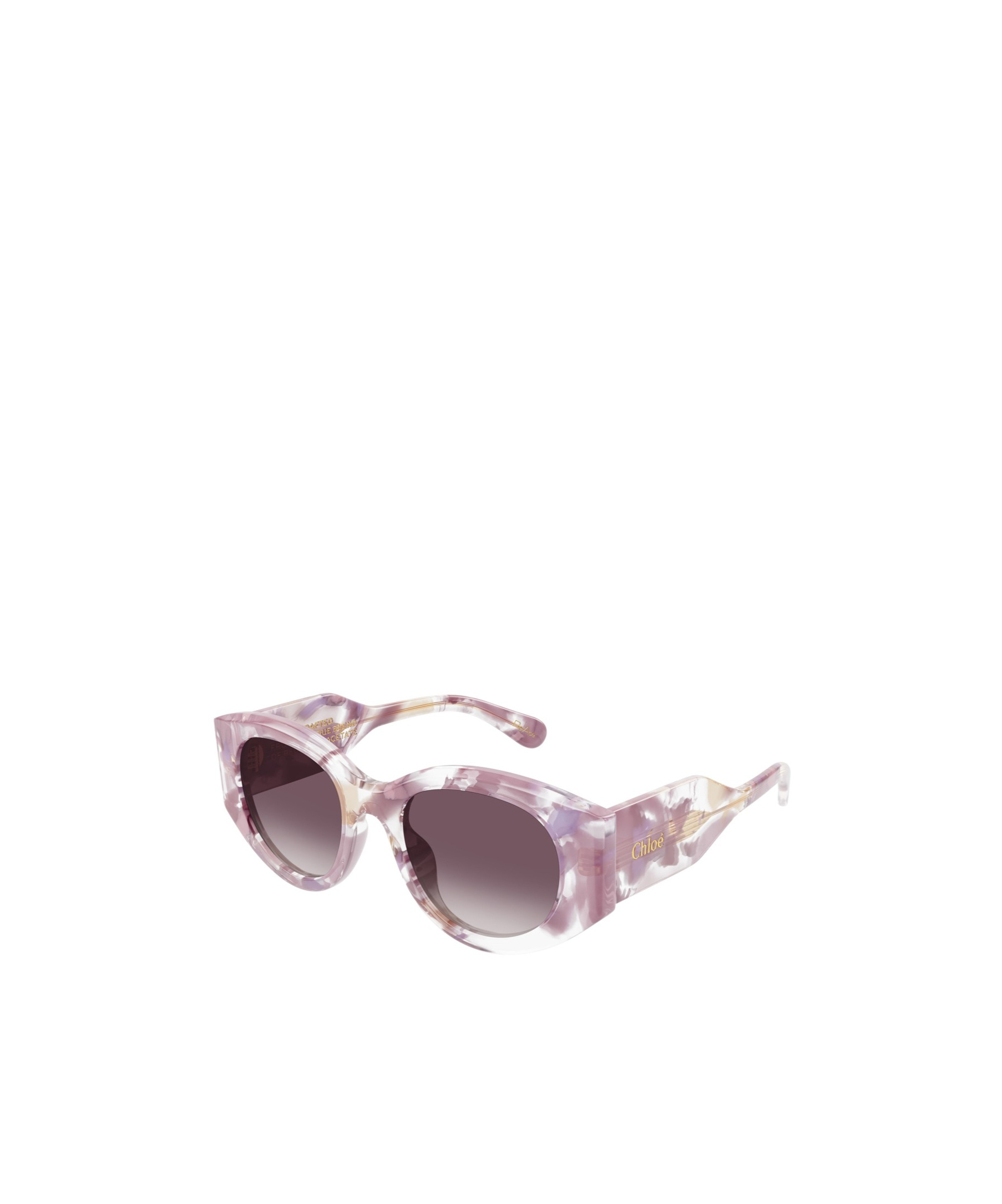 Chloé Round Acetate Sunglasses In Multicolor