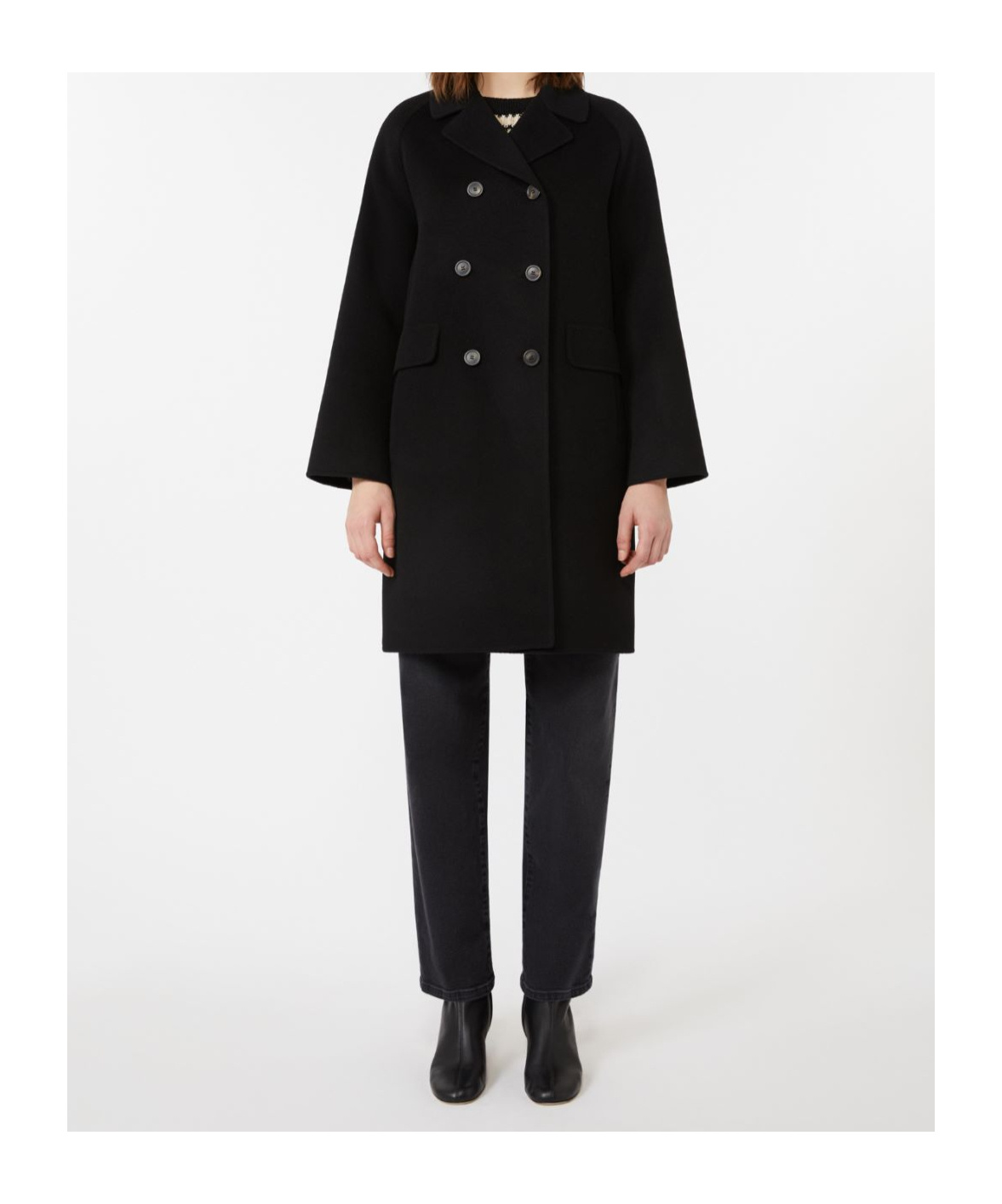 Weekend Max Mara Round Neck Dress In Black