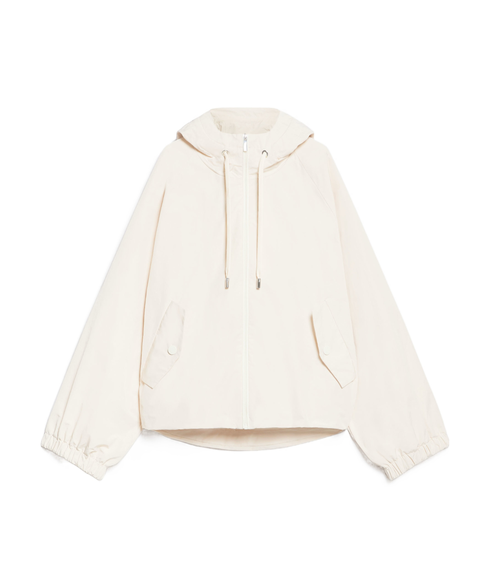 Weekend Max Mara Hooded Windbreaker Jacket In White