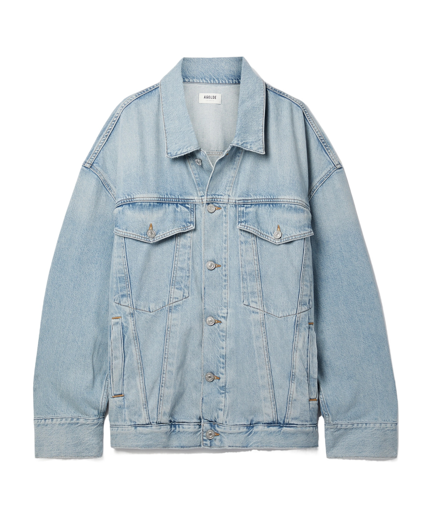 Agolde Wayne Oversized Organic Denim Jacket In Blue