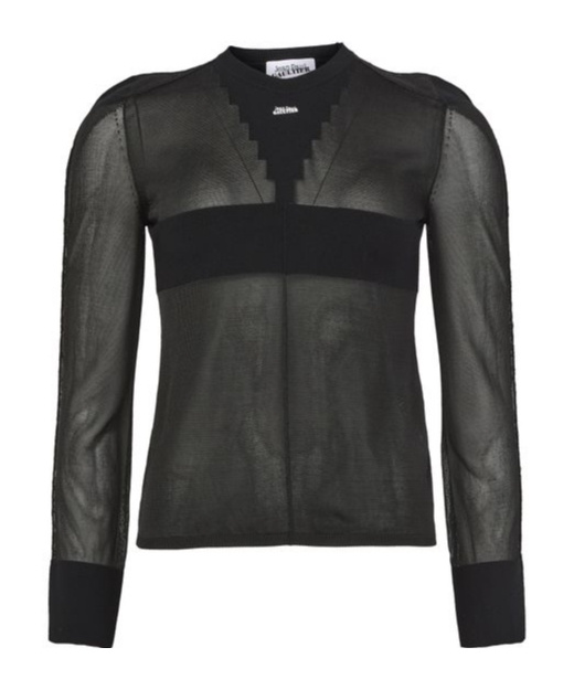 Jean Paul Gaultier The Viscose Knitted Long Sleeves Crew Neck Pullover In Black