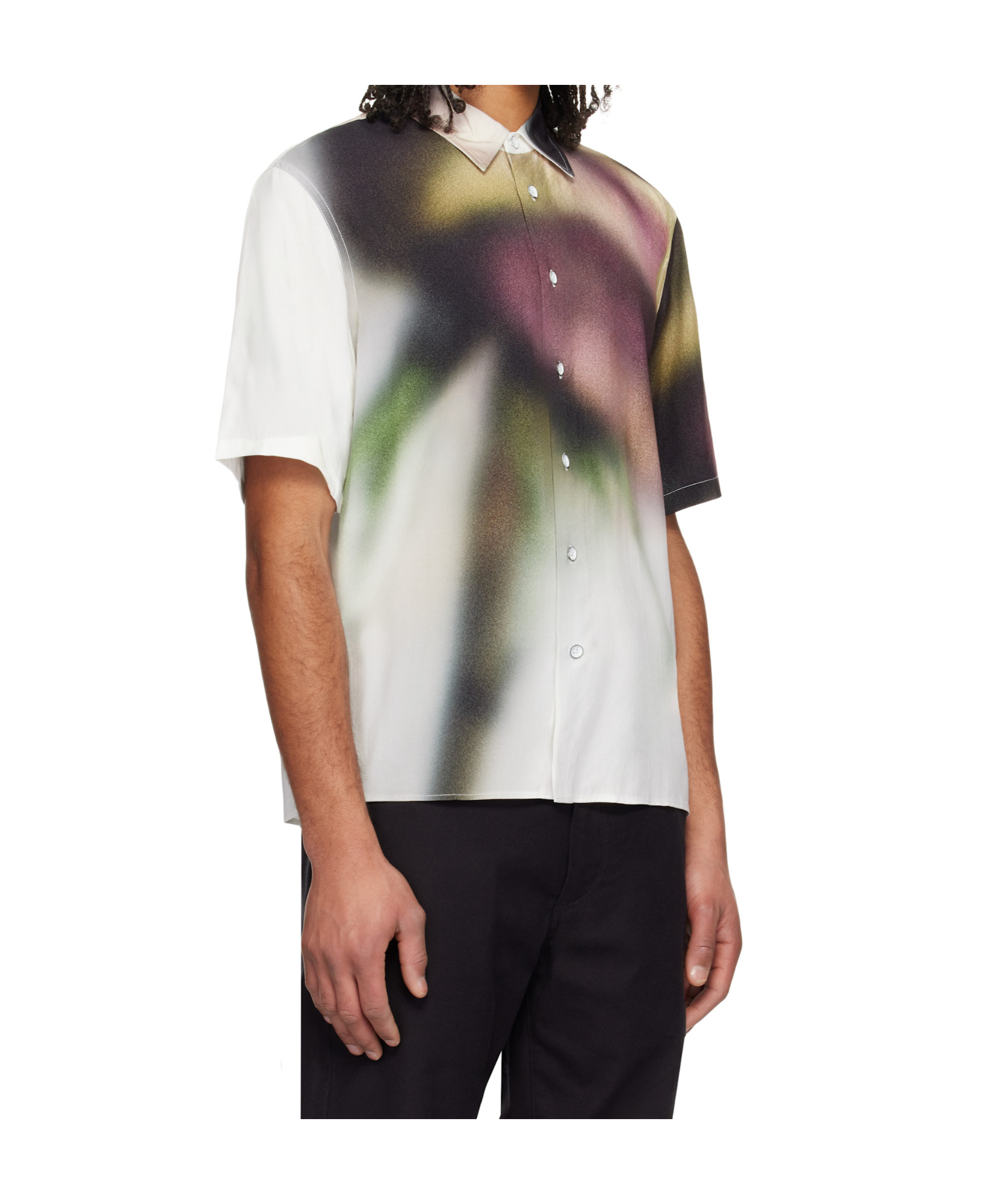 Rag & Bone Dalton Rose Short Sleeve Button-up Shirt In Multicolor