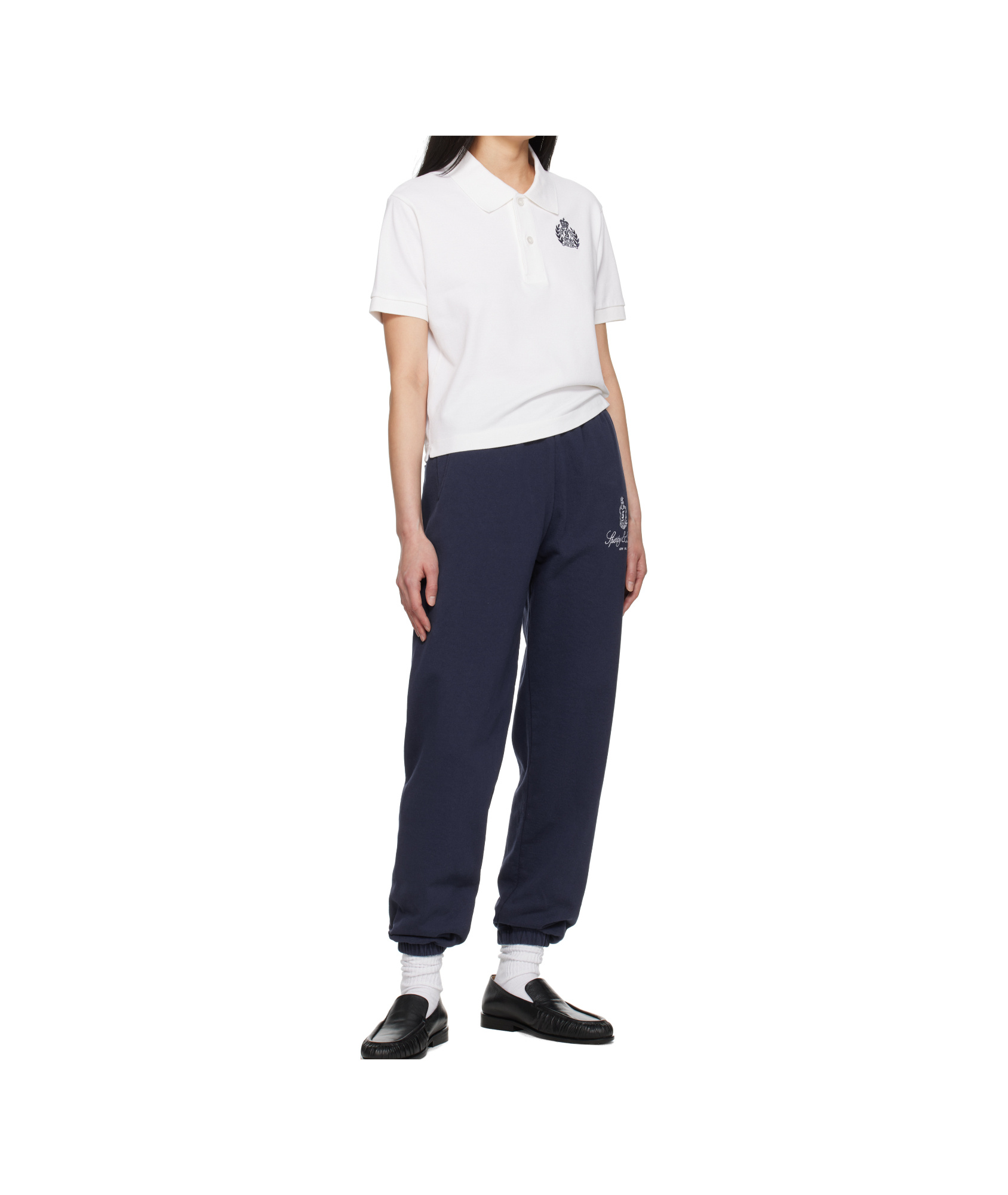 Sporty And Rich Logo Embroidered Short-sleeved Polo Shirt