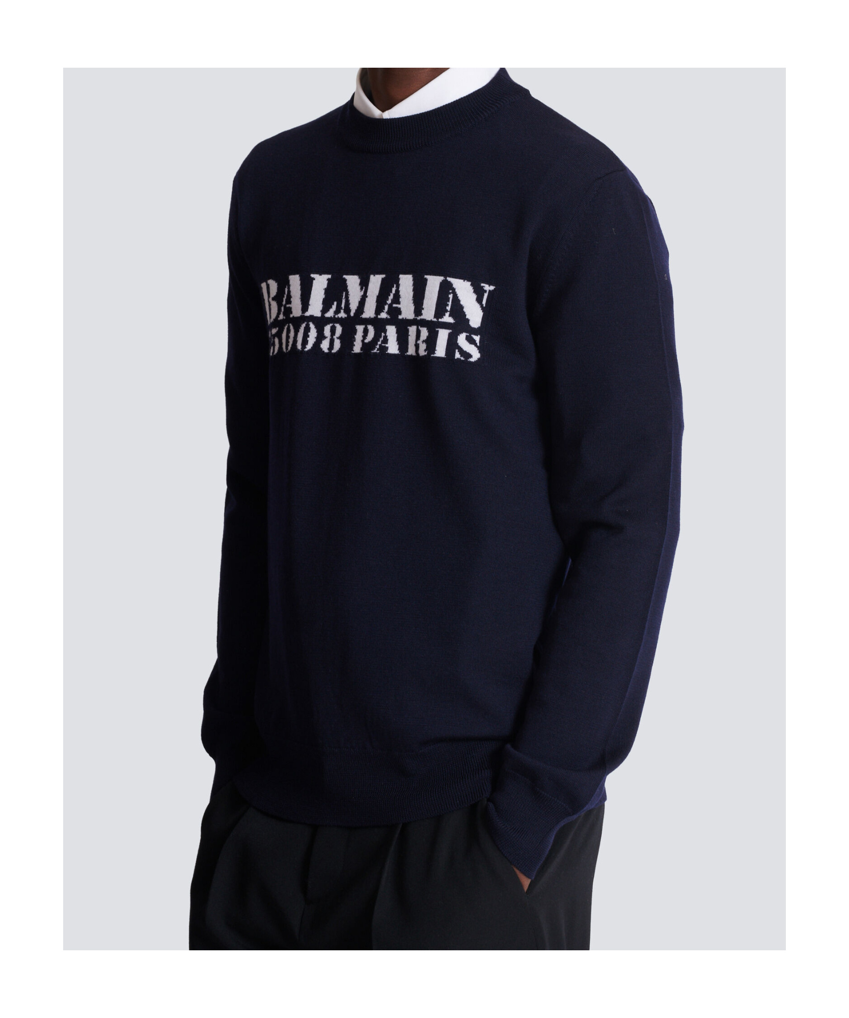 Balmain Merino Wool Logo Sweater
