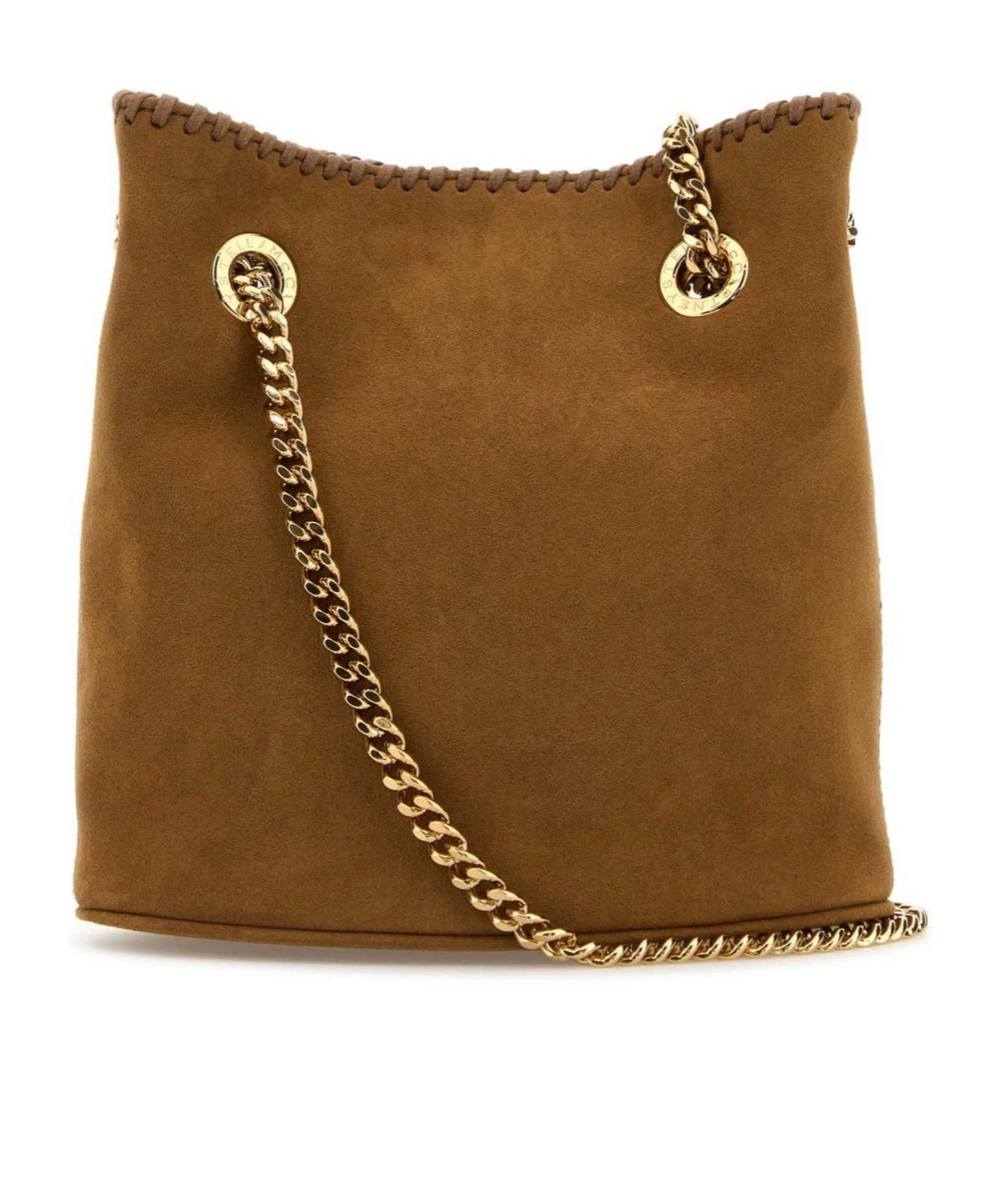 Stella Mccartney Biscuit Alter Suede Bucket Bag In Brown