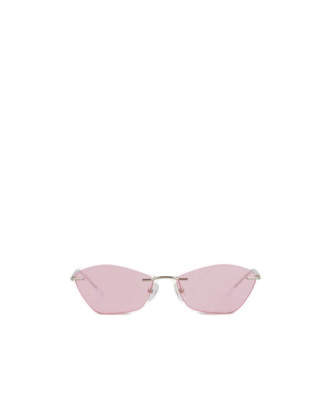 Alexander Mcqueen Eyewear T-bar Slim Sunglasses In Pink