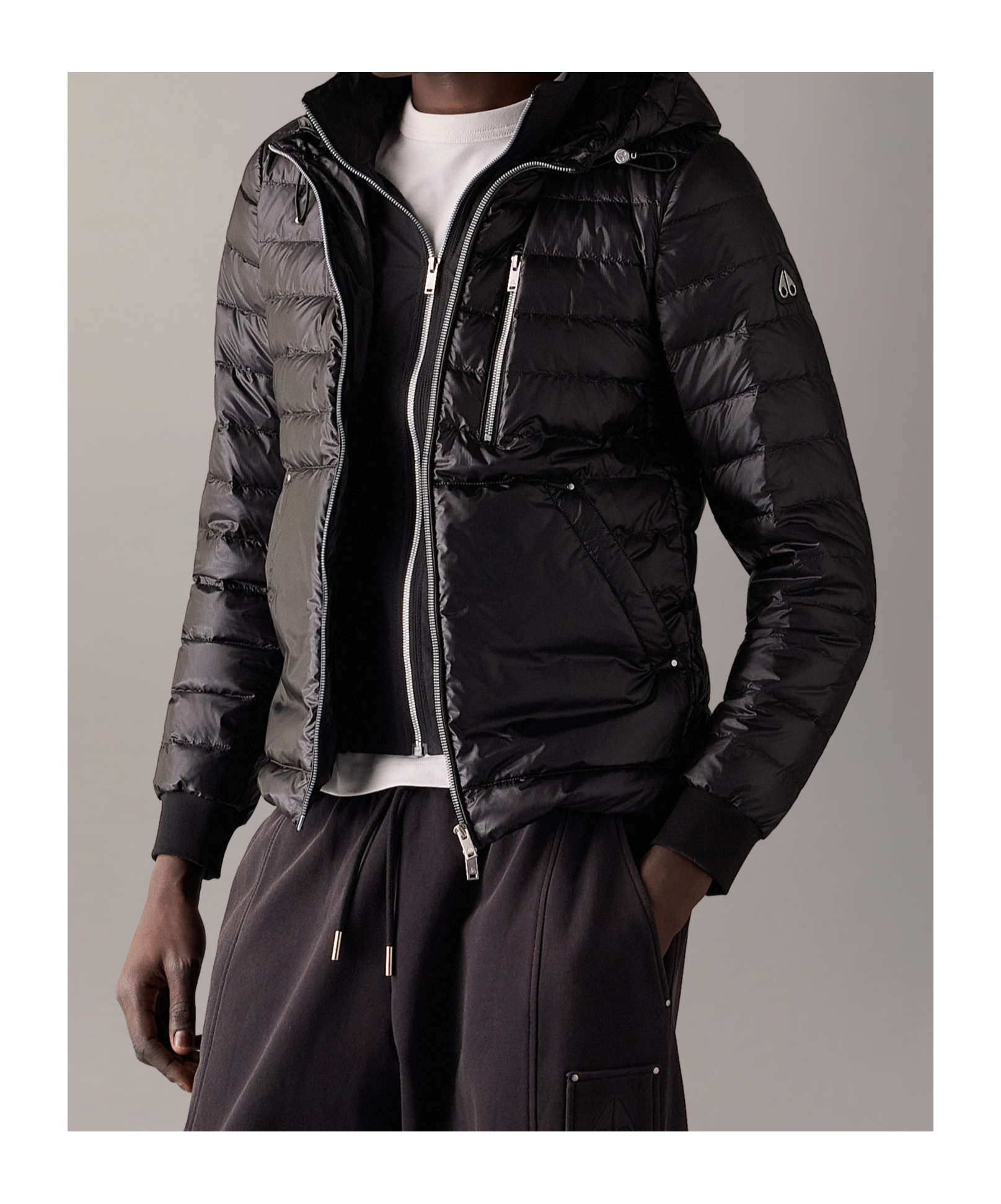 Moose Knuckles Cloud Walker Air Down Jacket In Black