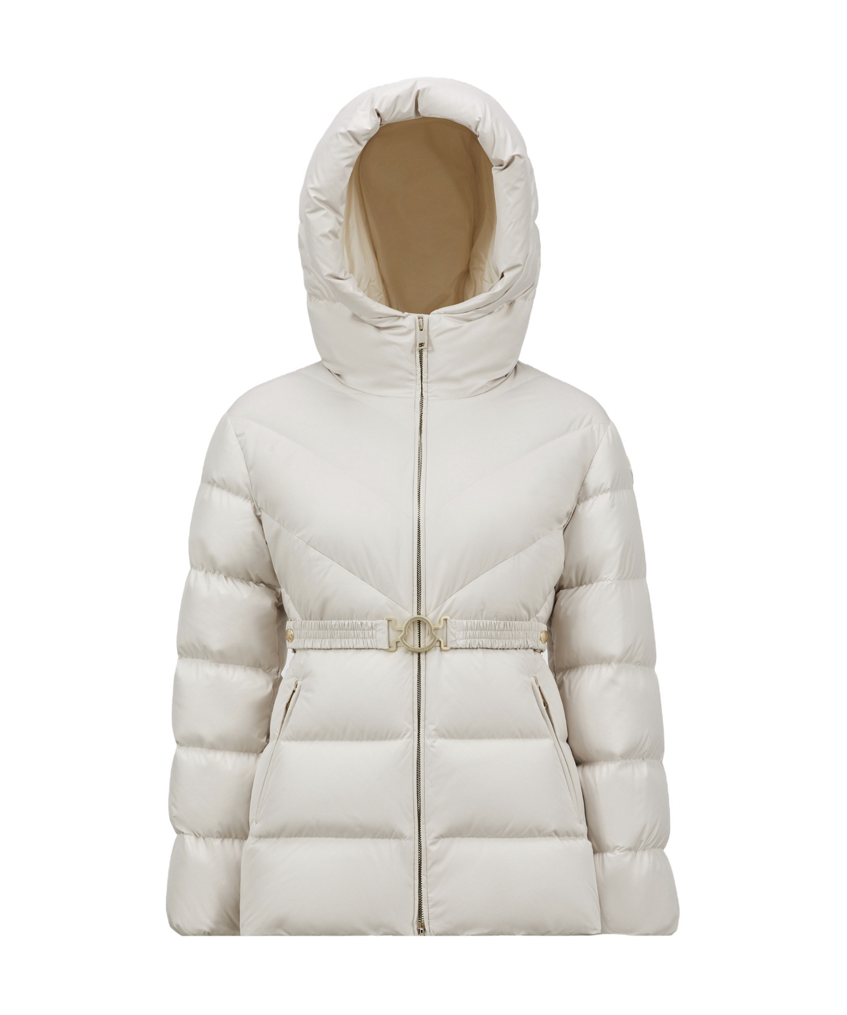 Shop Moncler Brosse Short Down Jacket In White