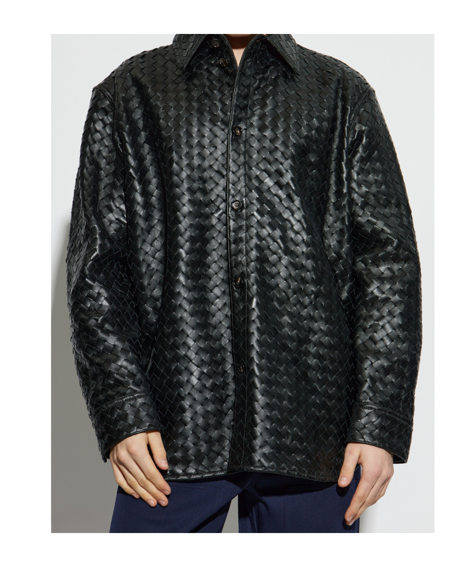 Bottega Veneta Long-sleeved Shirt In Black