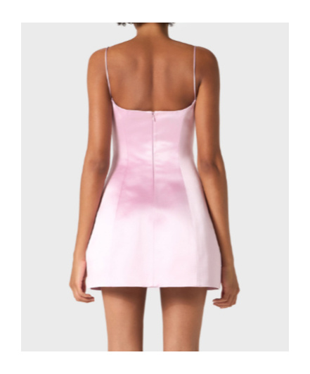 Blumarine Duchess Short Dress Spaghetti Straps In Purple
