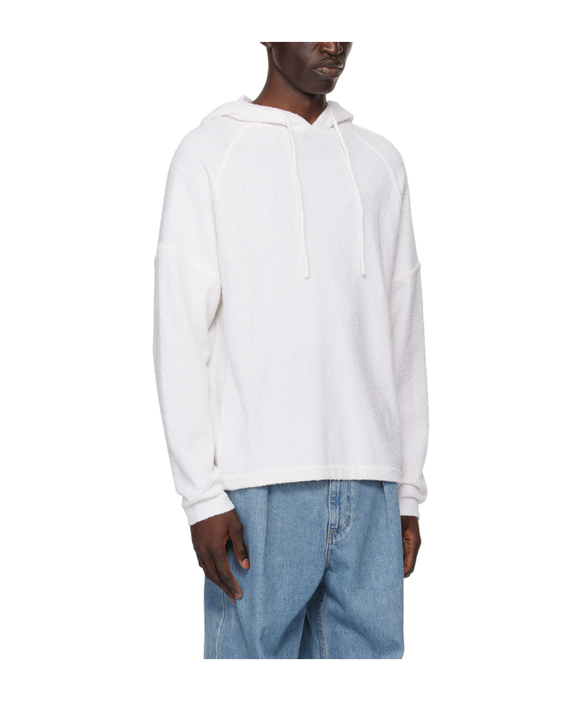 Shop Wooyoungmi Pull Rope Hooded Sweater In White