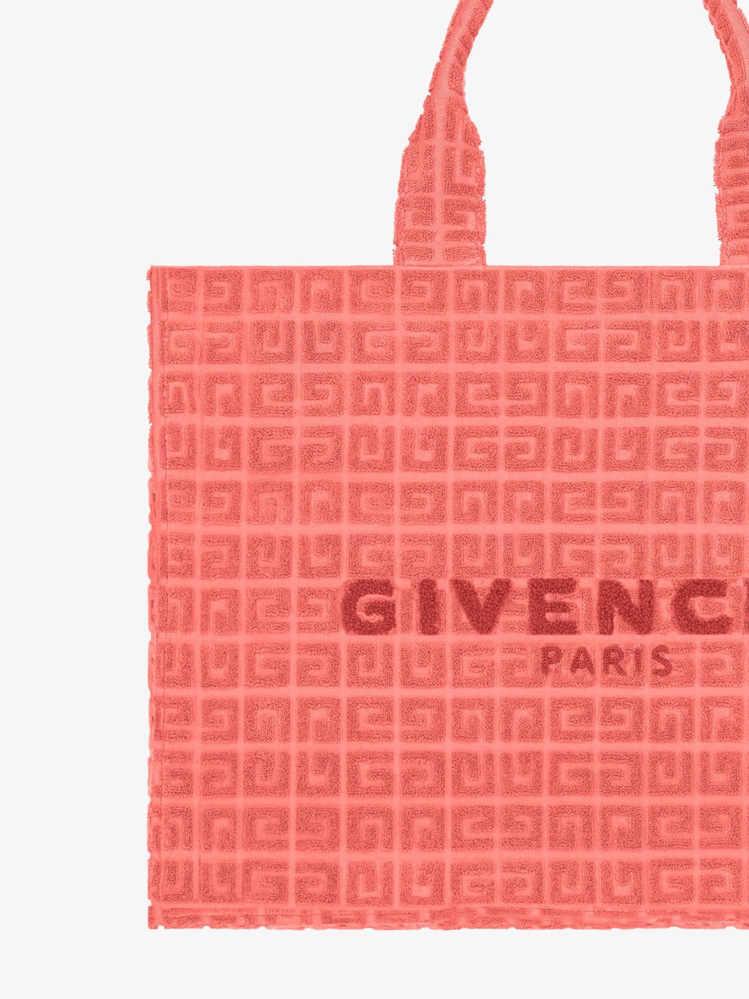 Givenchy Medium G-tote Bag In 4g Cotton Towelling In Pink