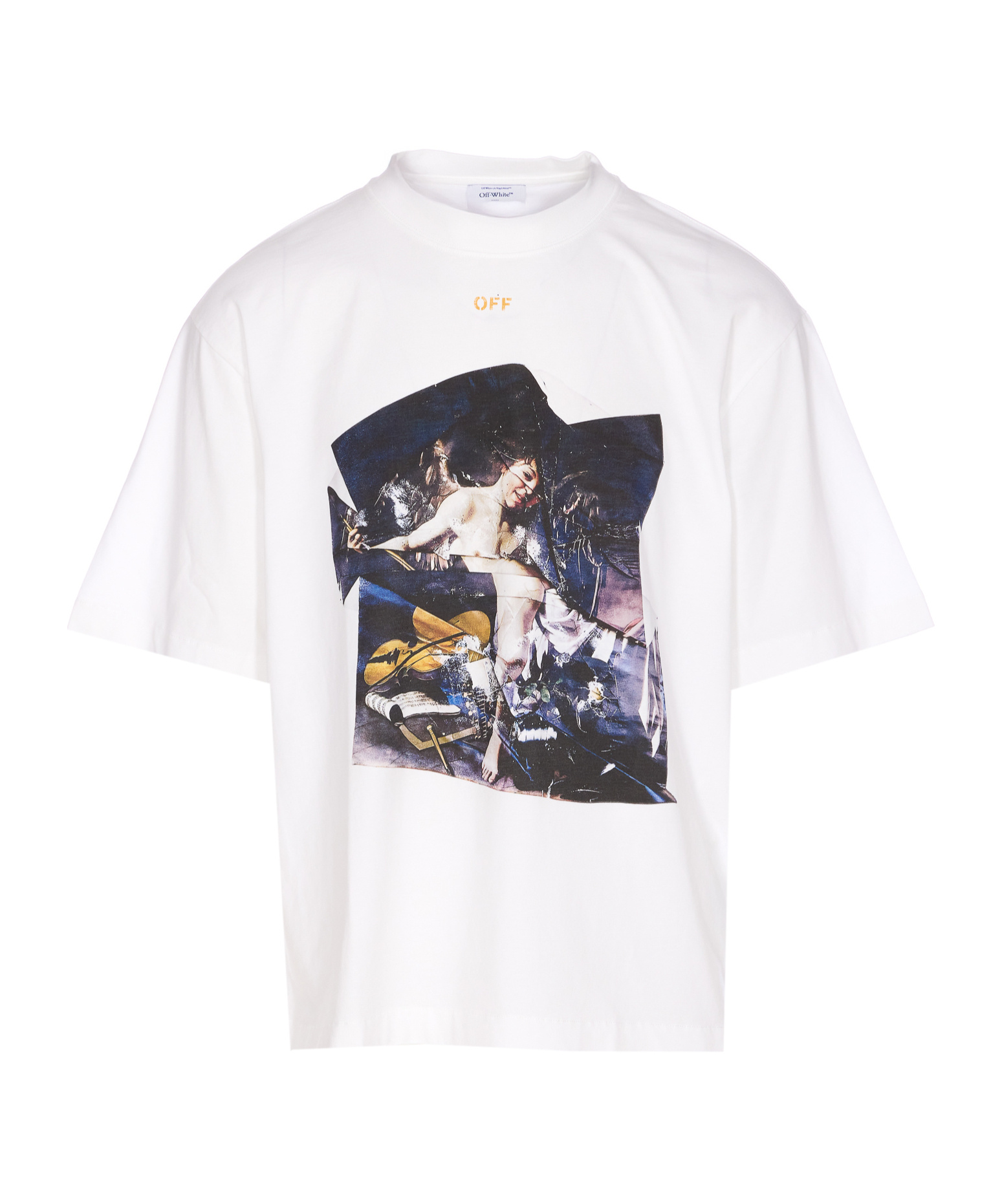 Off-white Cupid Skate Graphic Crewneck T-shirt In Black
