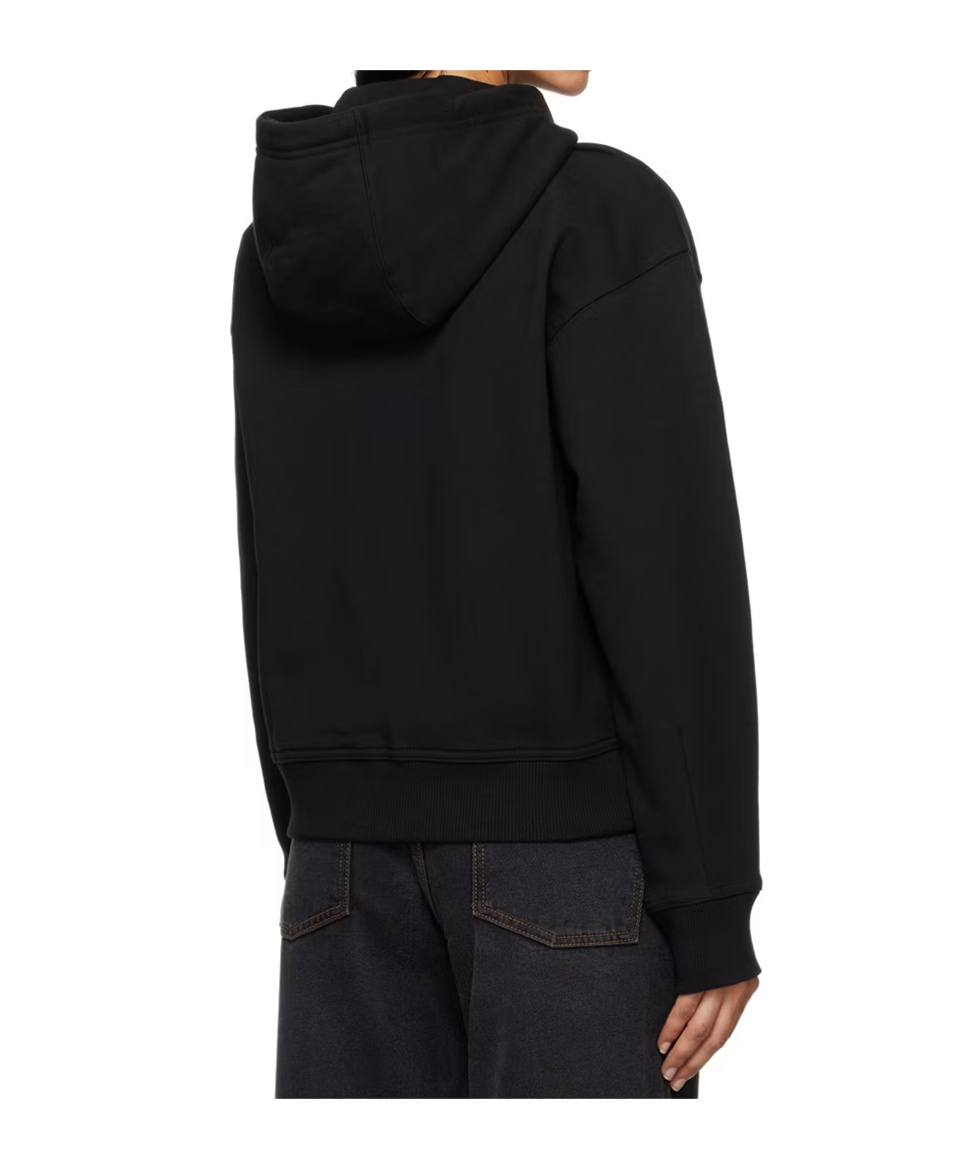 Shop Ader Error Significant Collection Trs Tag Hooded Sweater In Black