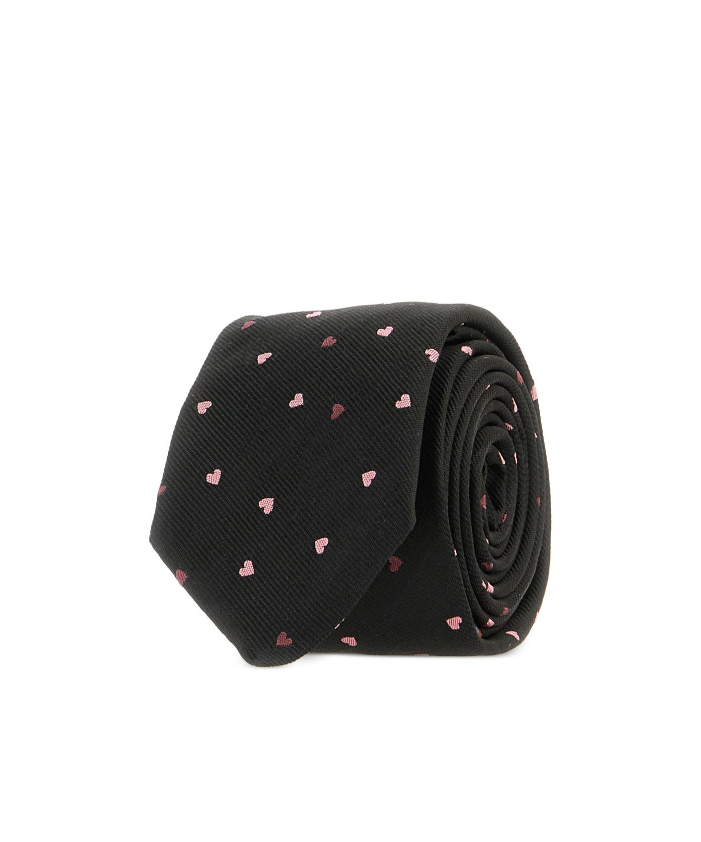 Paul Smith Heart-motif Pointed Tie In Black