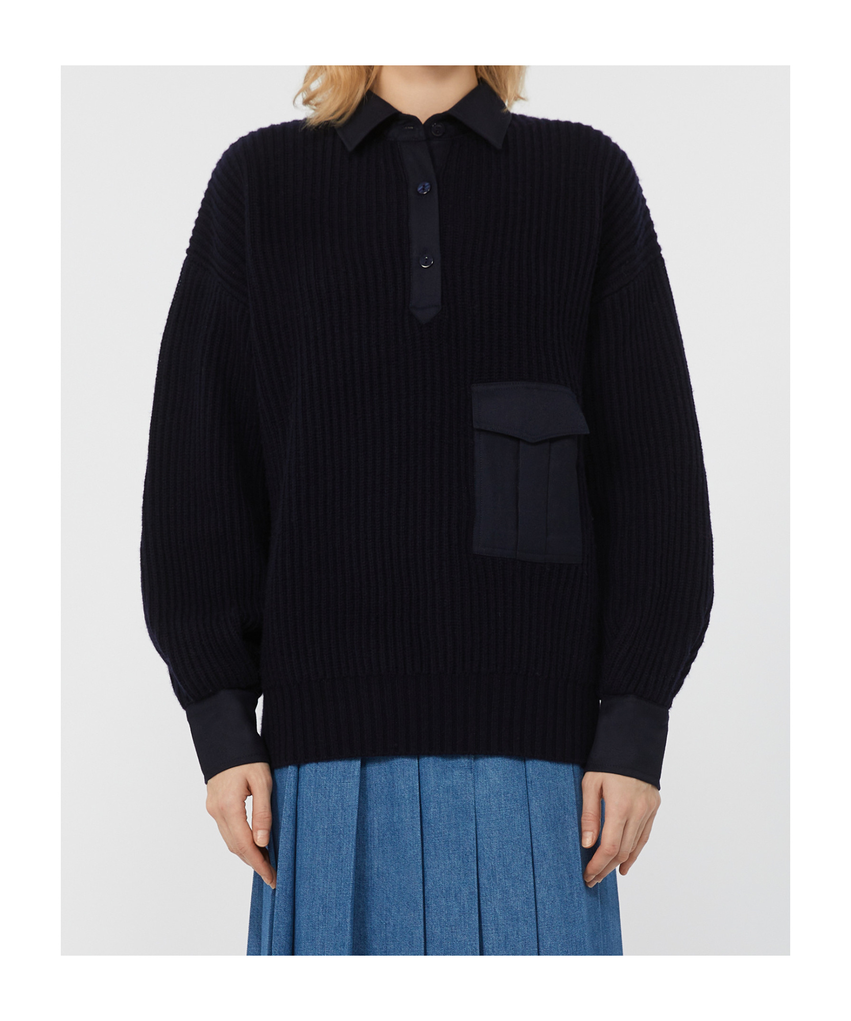 Weekend Max Mara Wool And Cashmere Pullover In Black