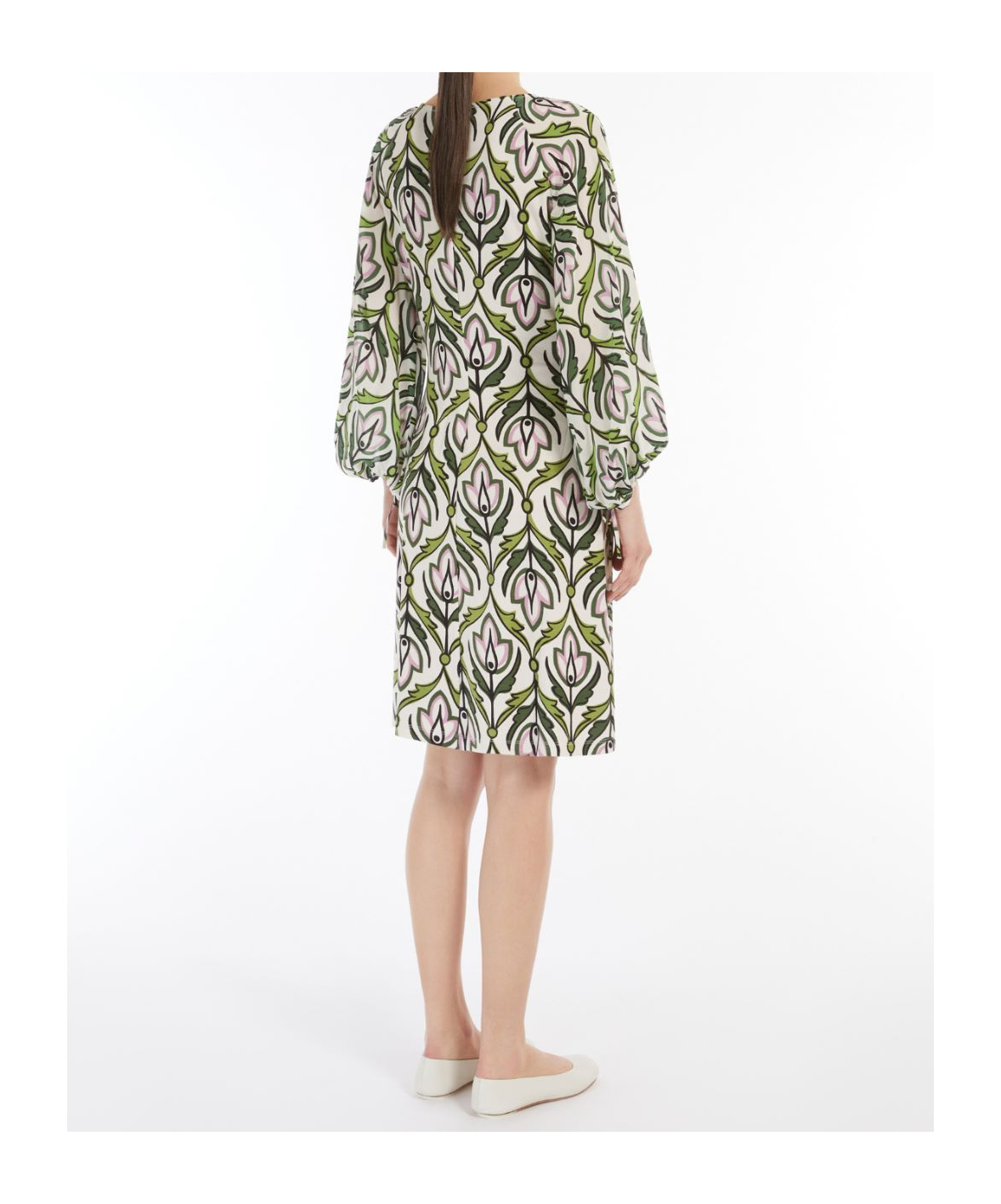 Weekend Max Mara Floral Pattern Dress In White