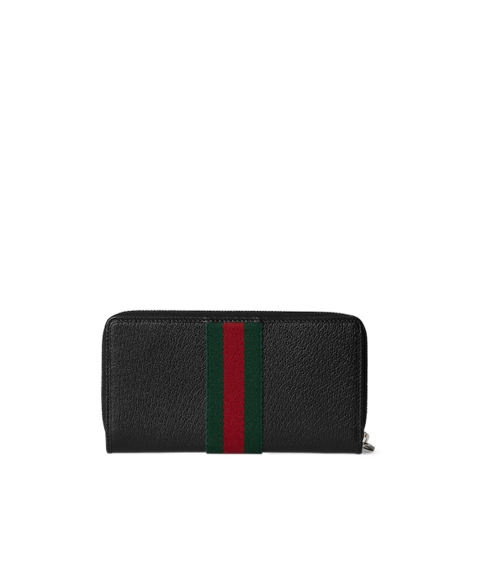 Gucci Ophidia Zip Around Wallet In Black