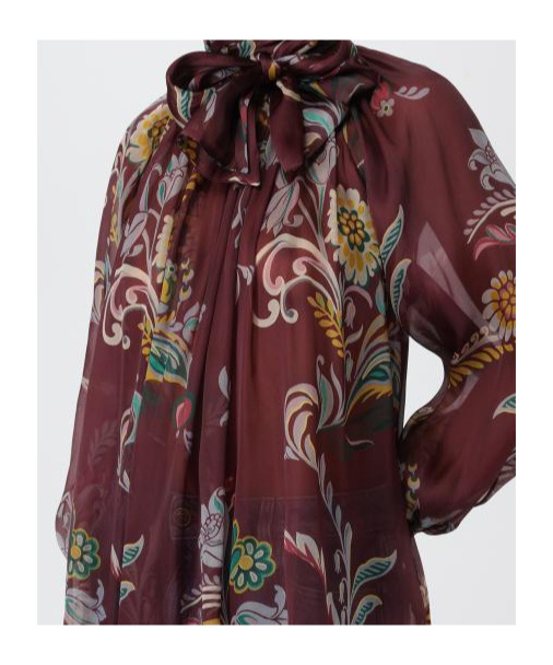 Etro Long-sleeved Blouse In Burgundy