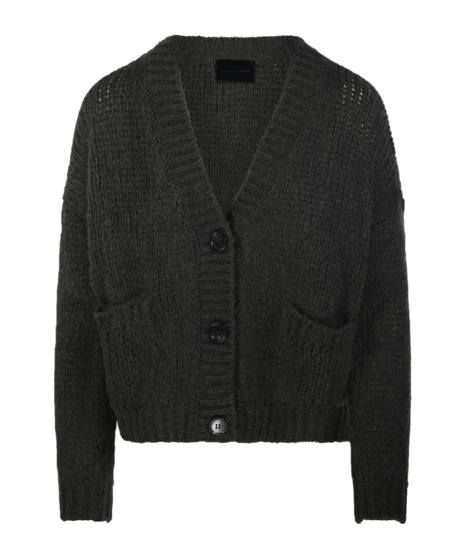 Roberto Collina Button Long-sleeved Sweater In Animal Print