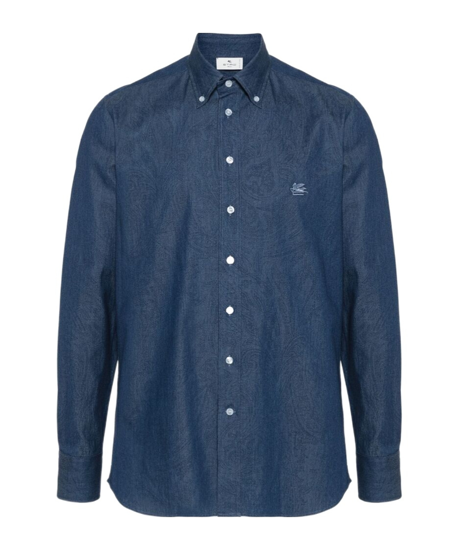 Shop Etro Long-sleeved Shirt In Blue