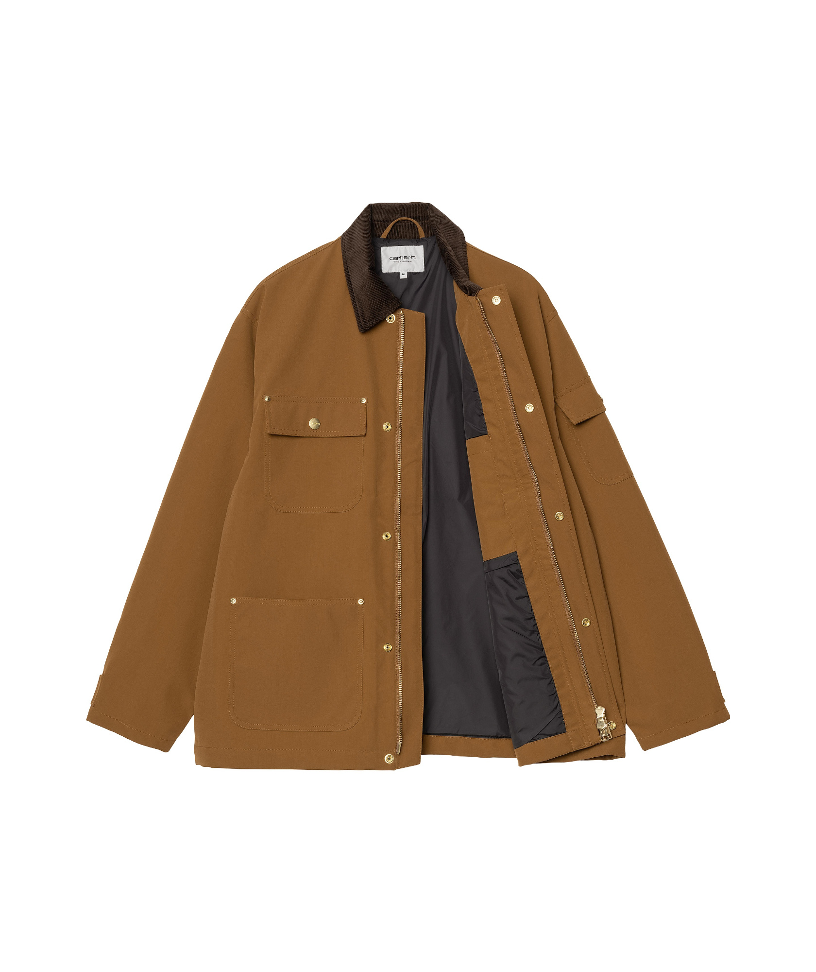Carhartt Michigan Organic Cotton Single-breasted Coat In Brown