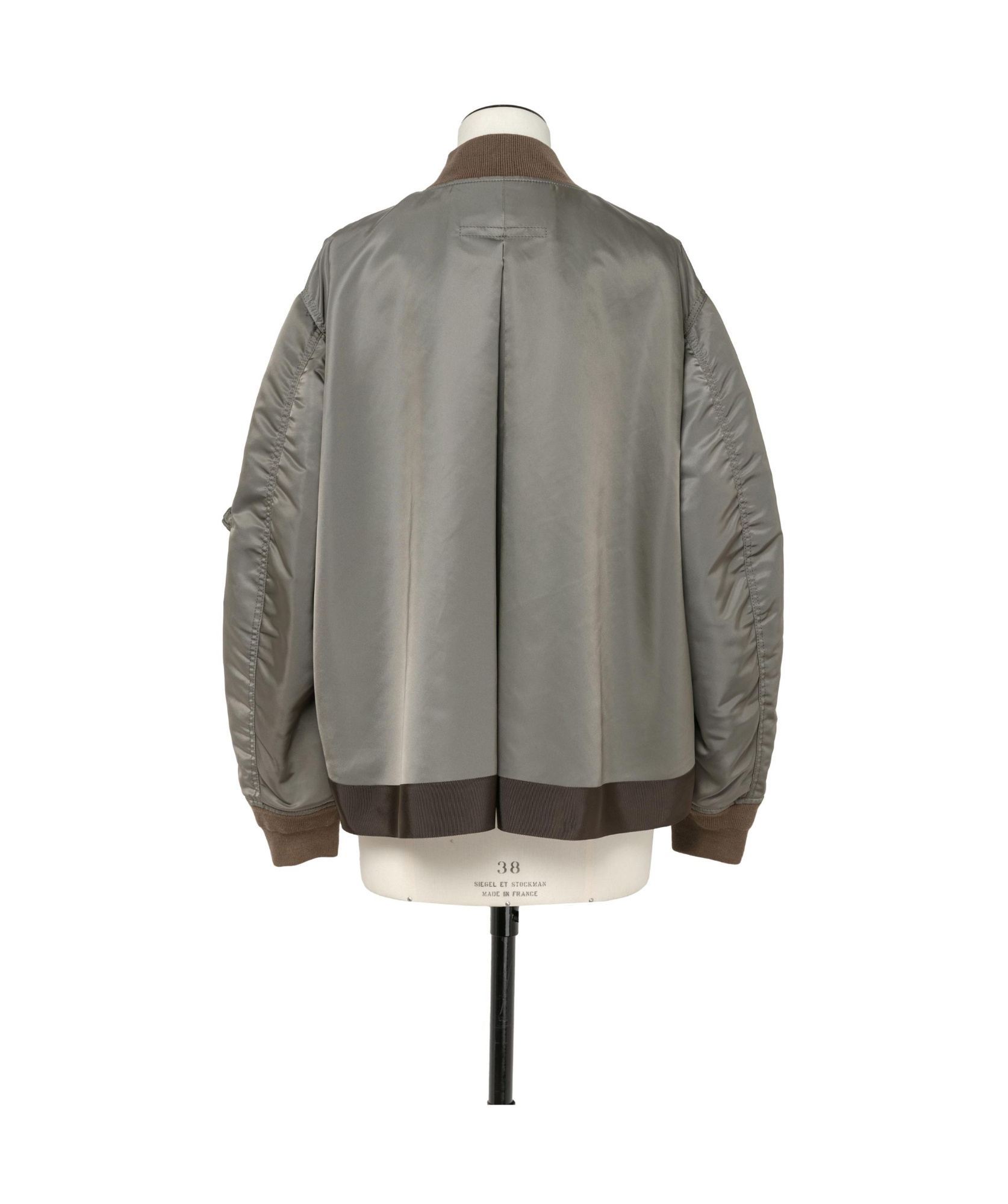 Sacai Twill Zipper Jacket In Gray