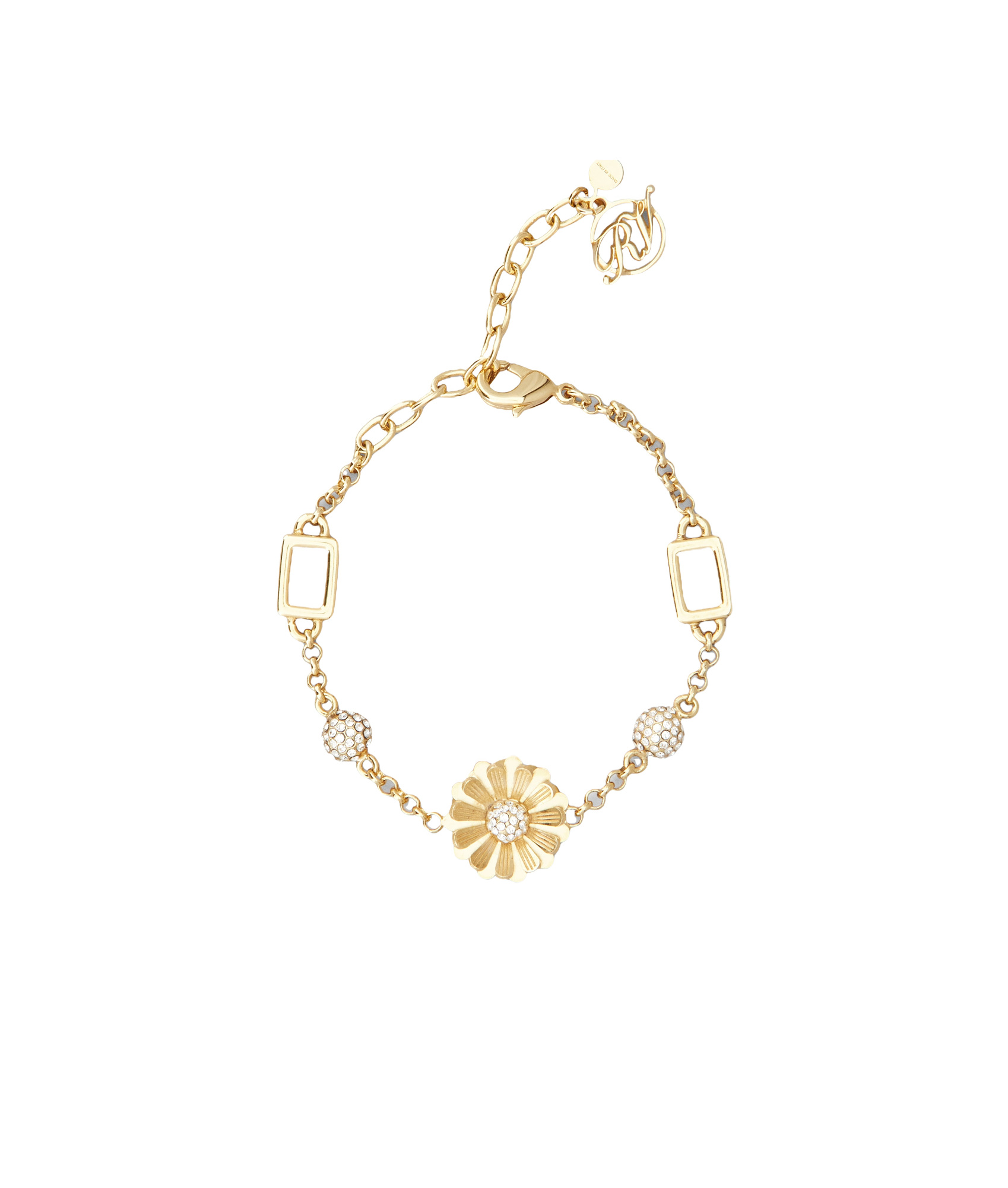 Roger Vivier Flower Bracelet In Golden