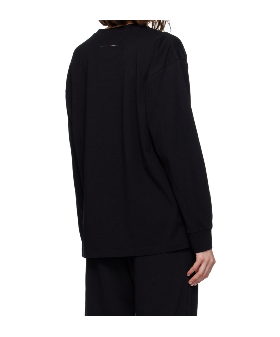 Mm6 Maison Margiela Long Sleeve T-shirt In Black