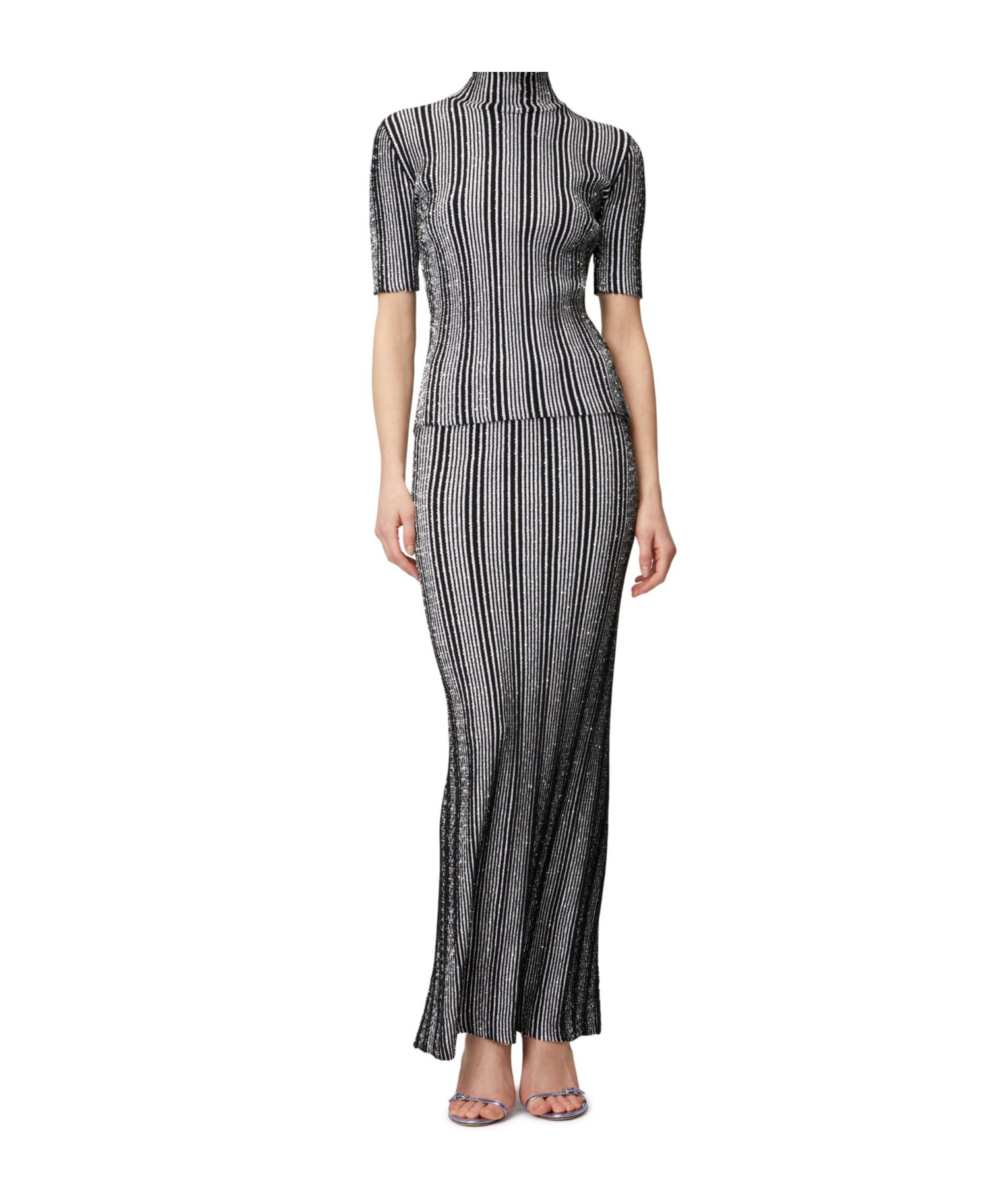Missoni Langer Gerippter Ripprock Mit Pailletten In Black