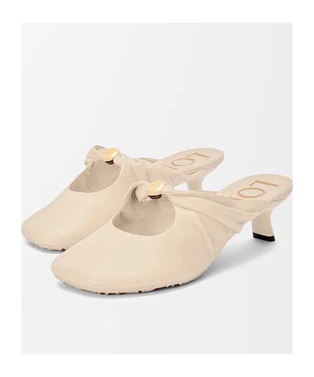 Loewe Pebble Mules In Lambskin Nappa In Multi