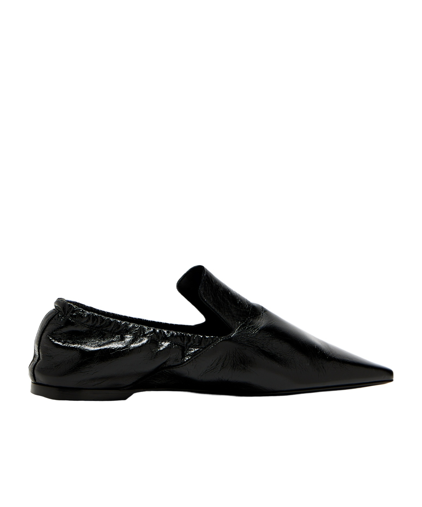 Totême Square Toe Loafers In Black