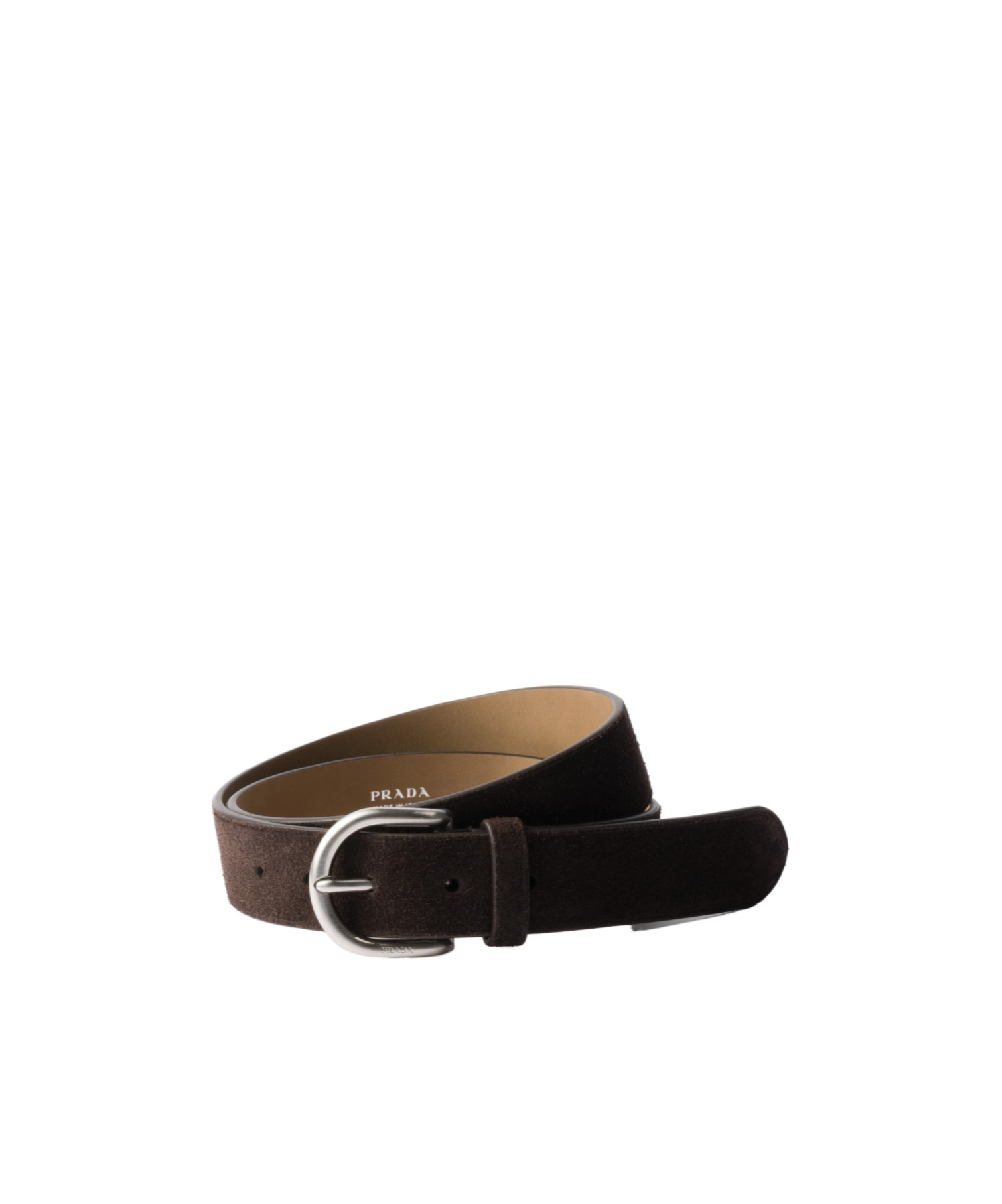 Prada Suede Belt In Brown