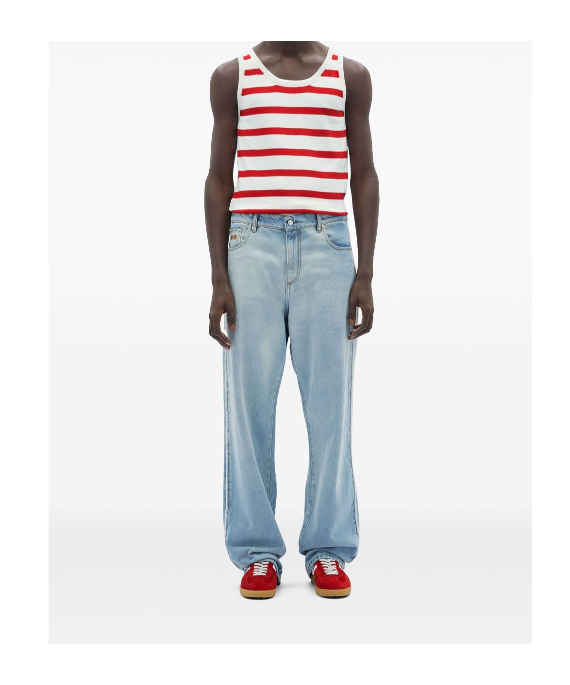 Msgm Baggy Jeans In Blue