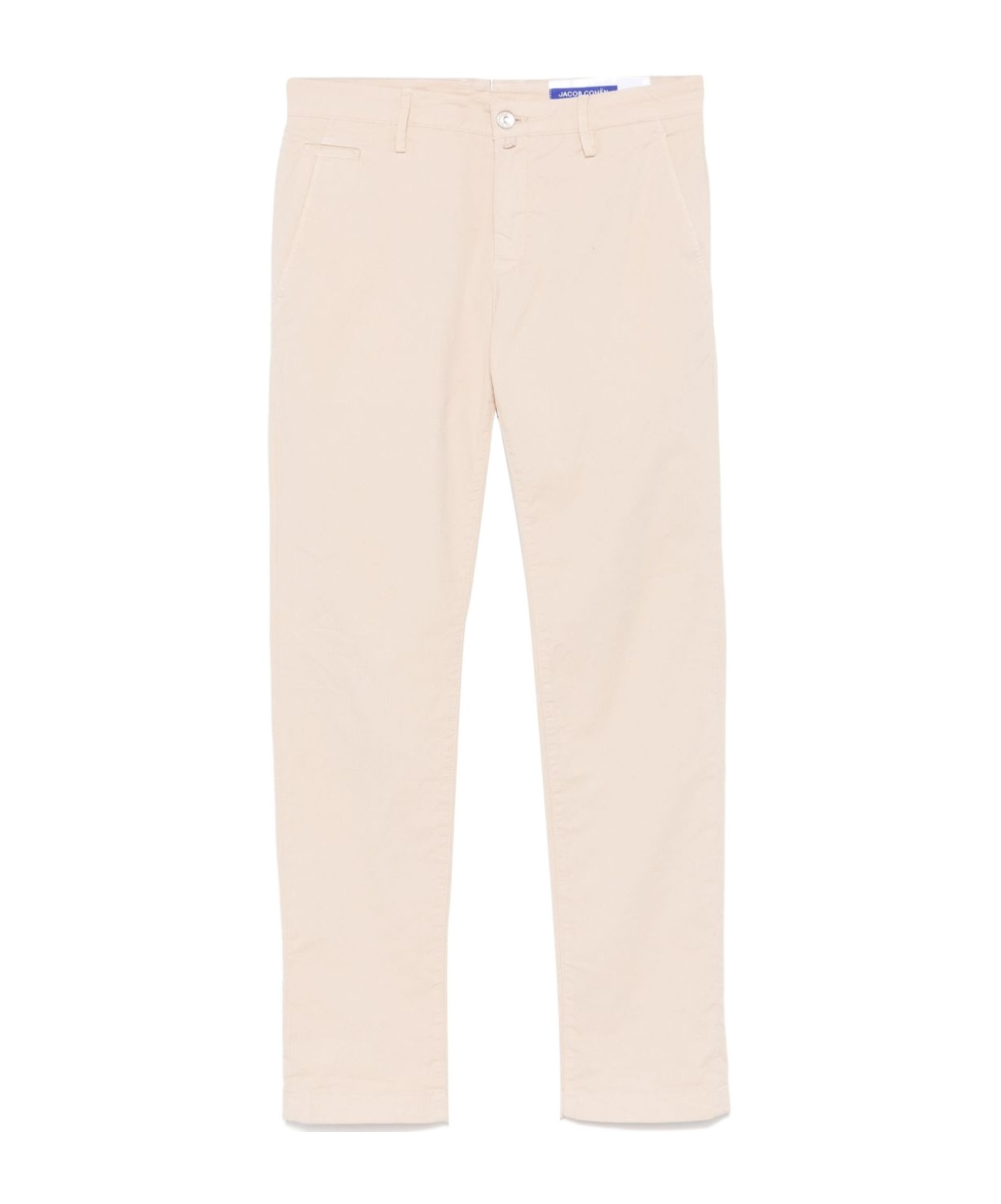 Jacob Cohen Almond Beige Tailored Jeans With Modern Fit And Functional Pockets In White