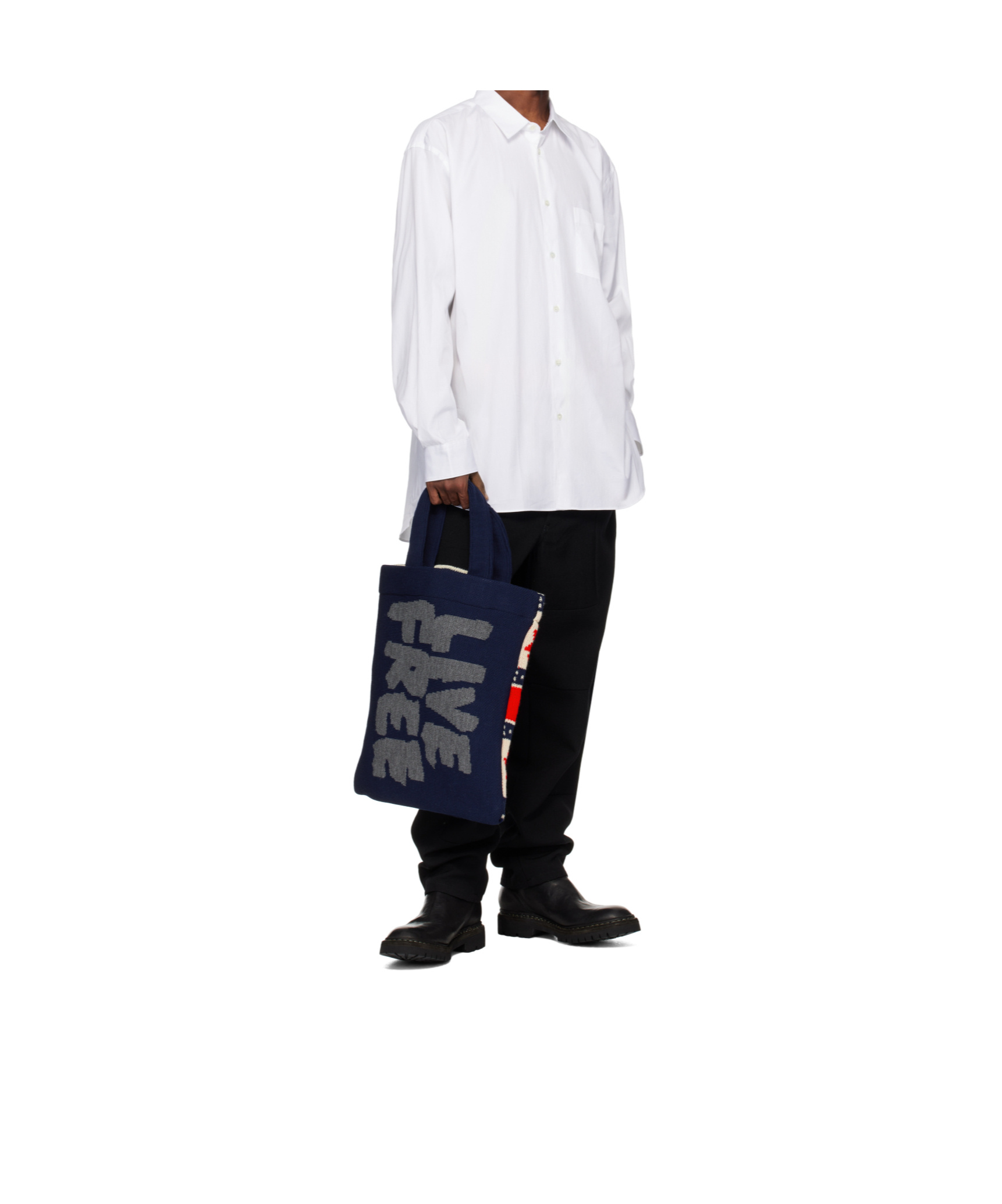 Comme Des Garçons Live Free Tote Bag