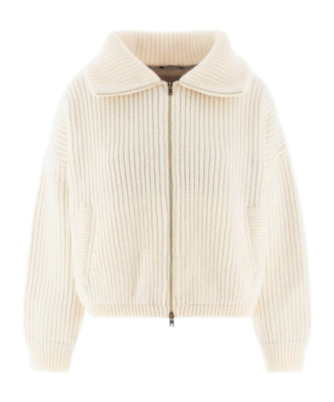 HERNO WOOL ZIPPED CARDIGAN