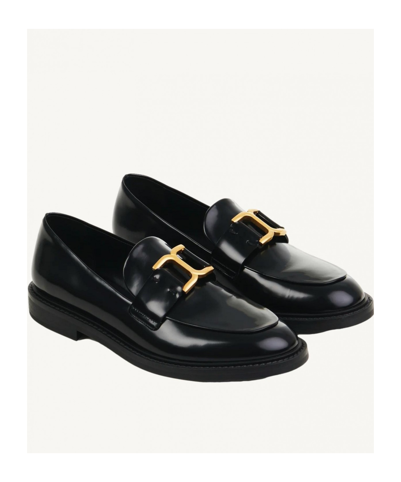 Chloé Marcie Black Brushed Calf Leather Loafer In Black