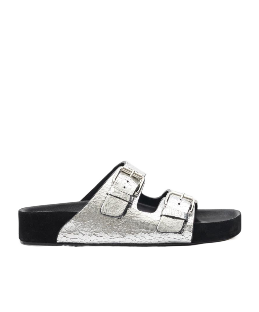 Isabel Marant Lennyo Leather Sandals In Black
