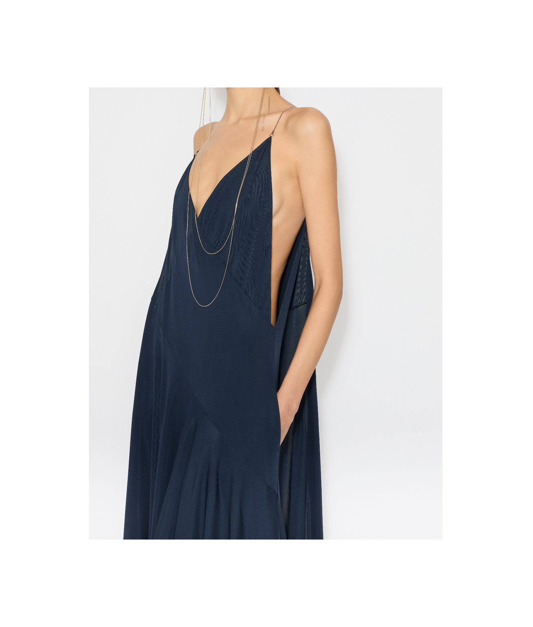 Alaïa Matte Jersey Asymmetrical Slip Dress In Black