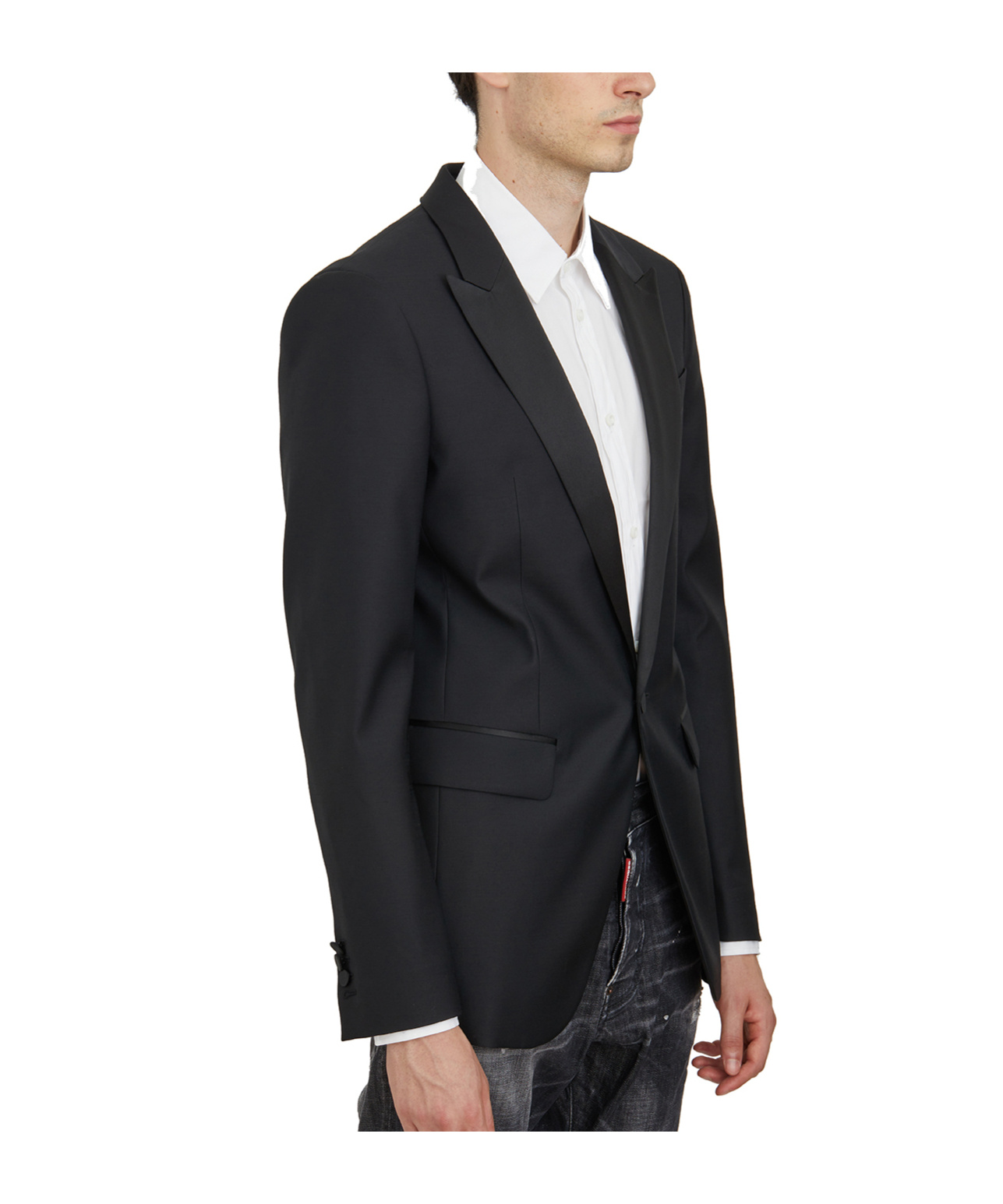 Dsquared2 Silk And Wool Blazer Berlin In Black
