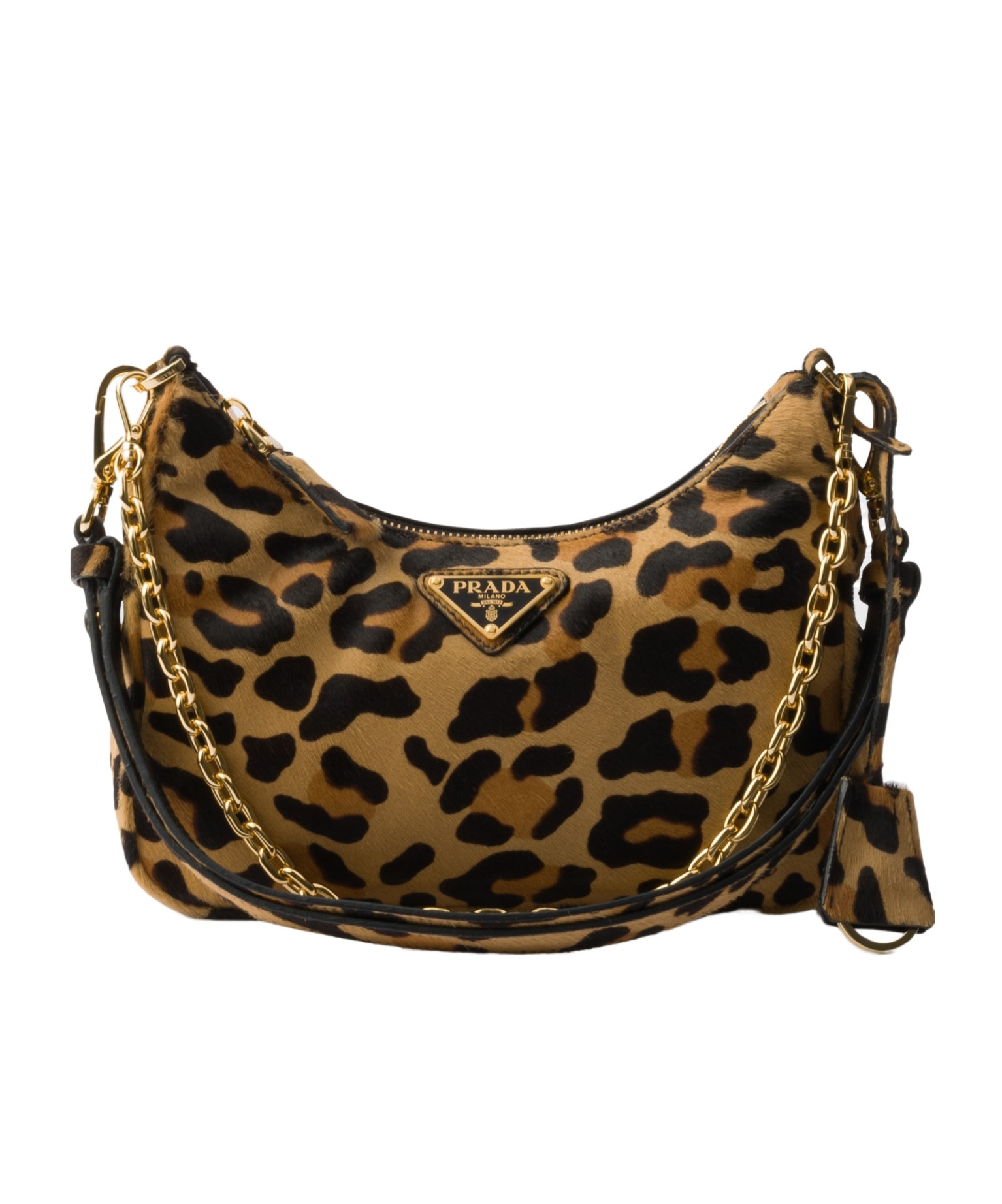 Prada Re-edition Leopard Ponyskin Mini Bag In Brown