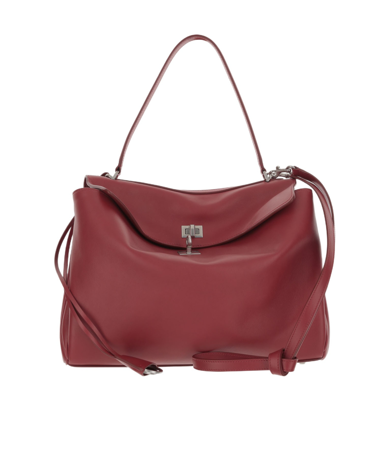 Balenciaga Leather Shoulder Bag In Red