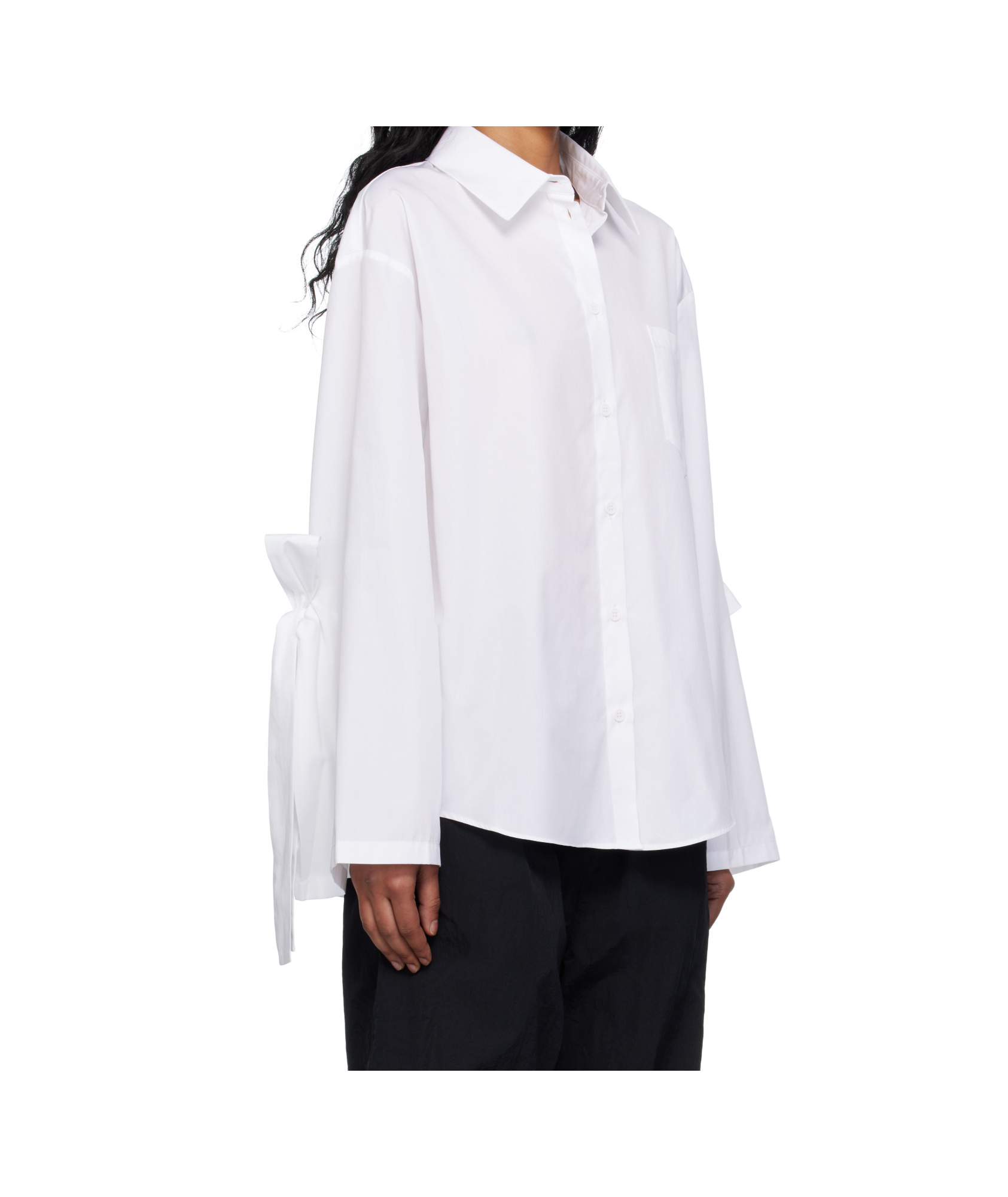 Cecilie Bahnsen White Poplin Oversize Bridget Shirt In White