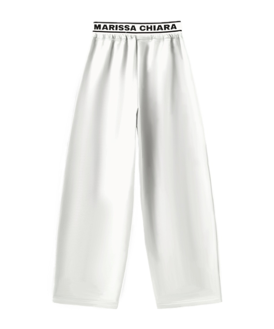 Marissa Chiara Drawstring Casual Pants In White